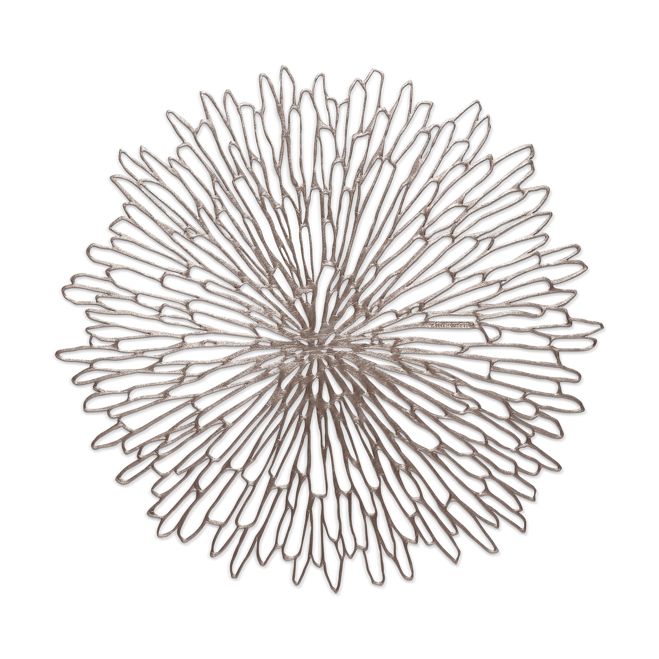 Chilewich Gunmetal Bloom Vinyl Placemat - 15" Round Table Decor