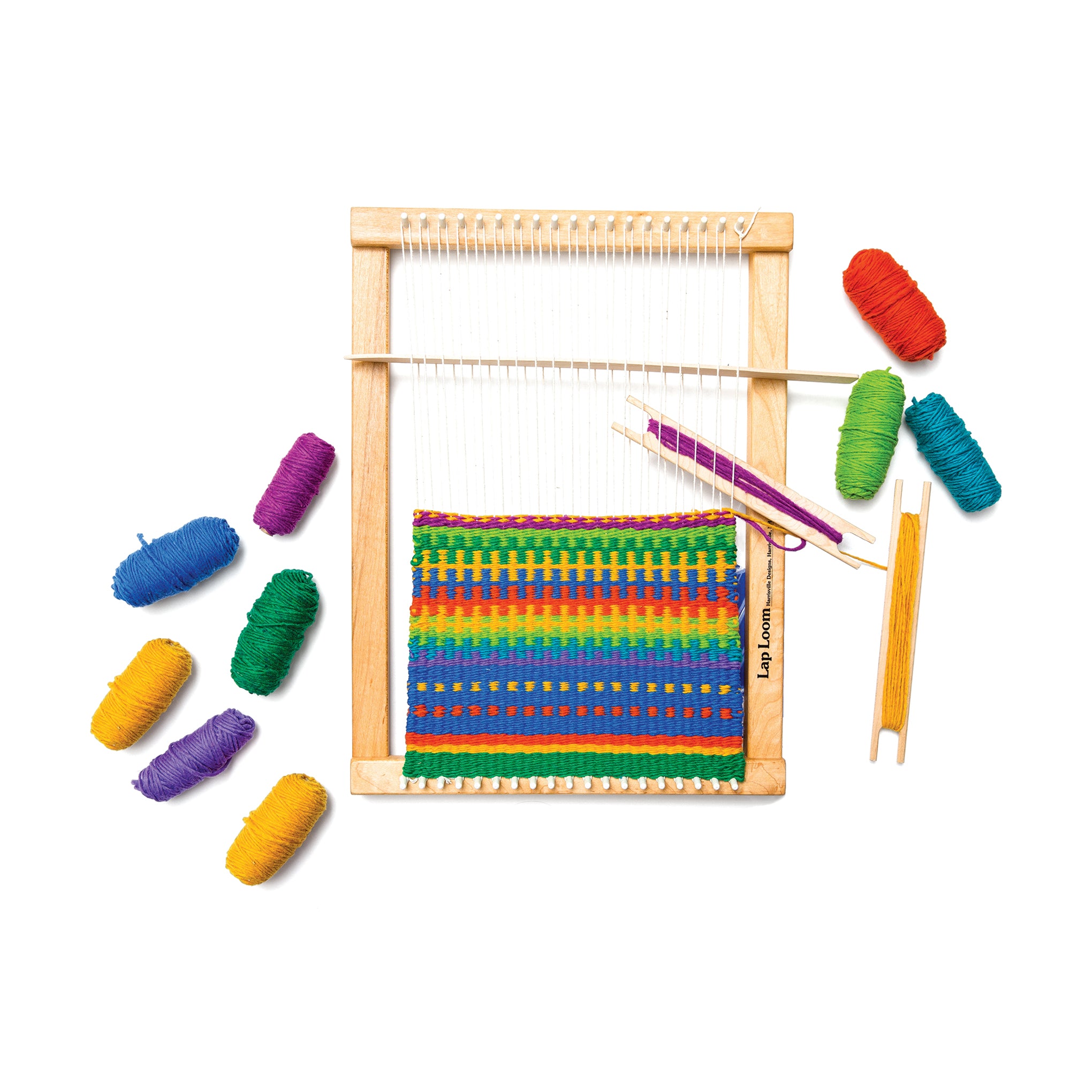 LapLoom Portable Tapestry Weaving Kit for Beginners – Hardwood & Wool Yarn