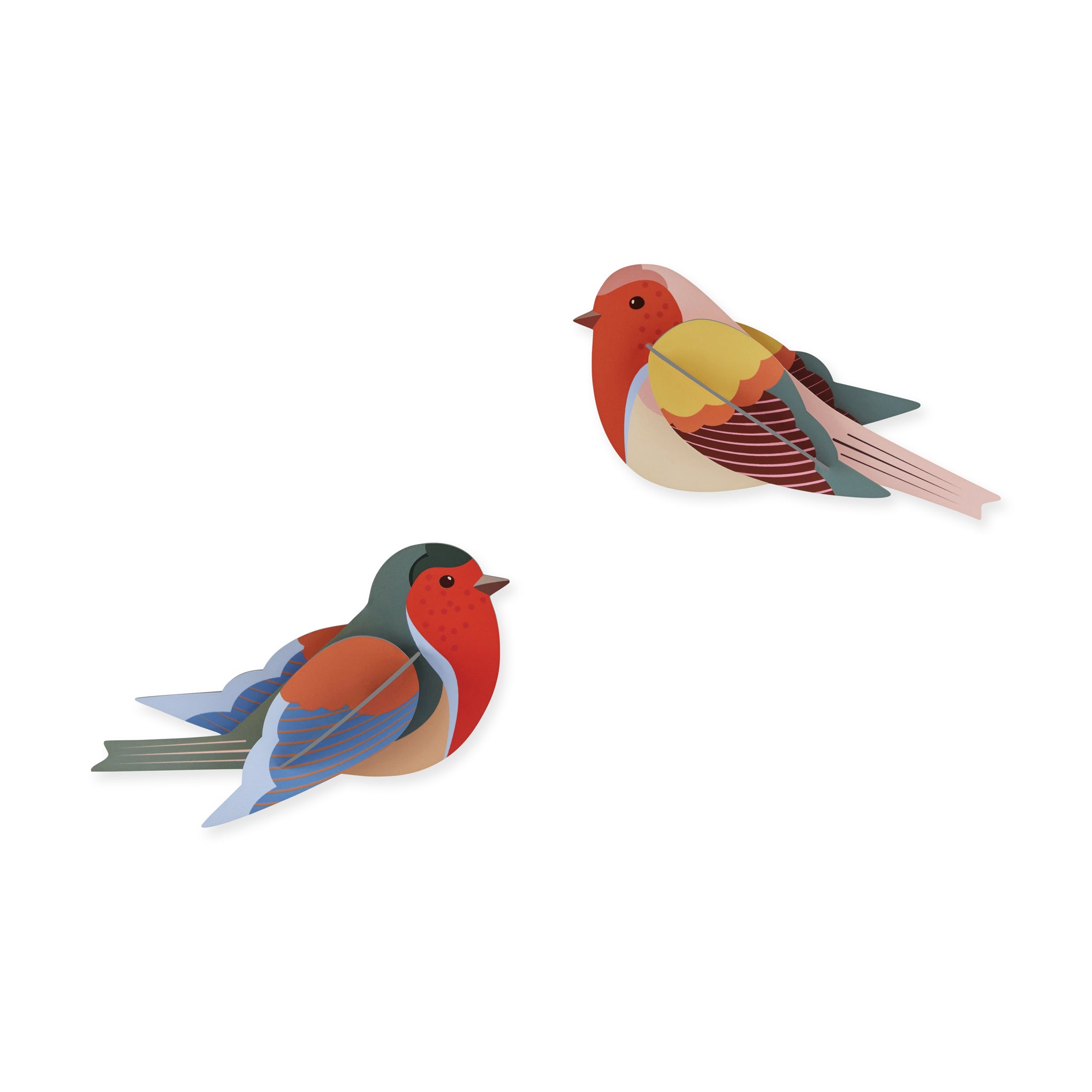 DIY Robin Wall Art Kit - Recycled Cardboard Birds for Home Decor