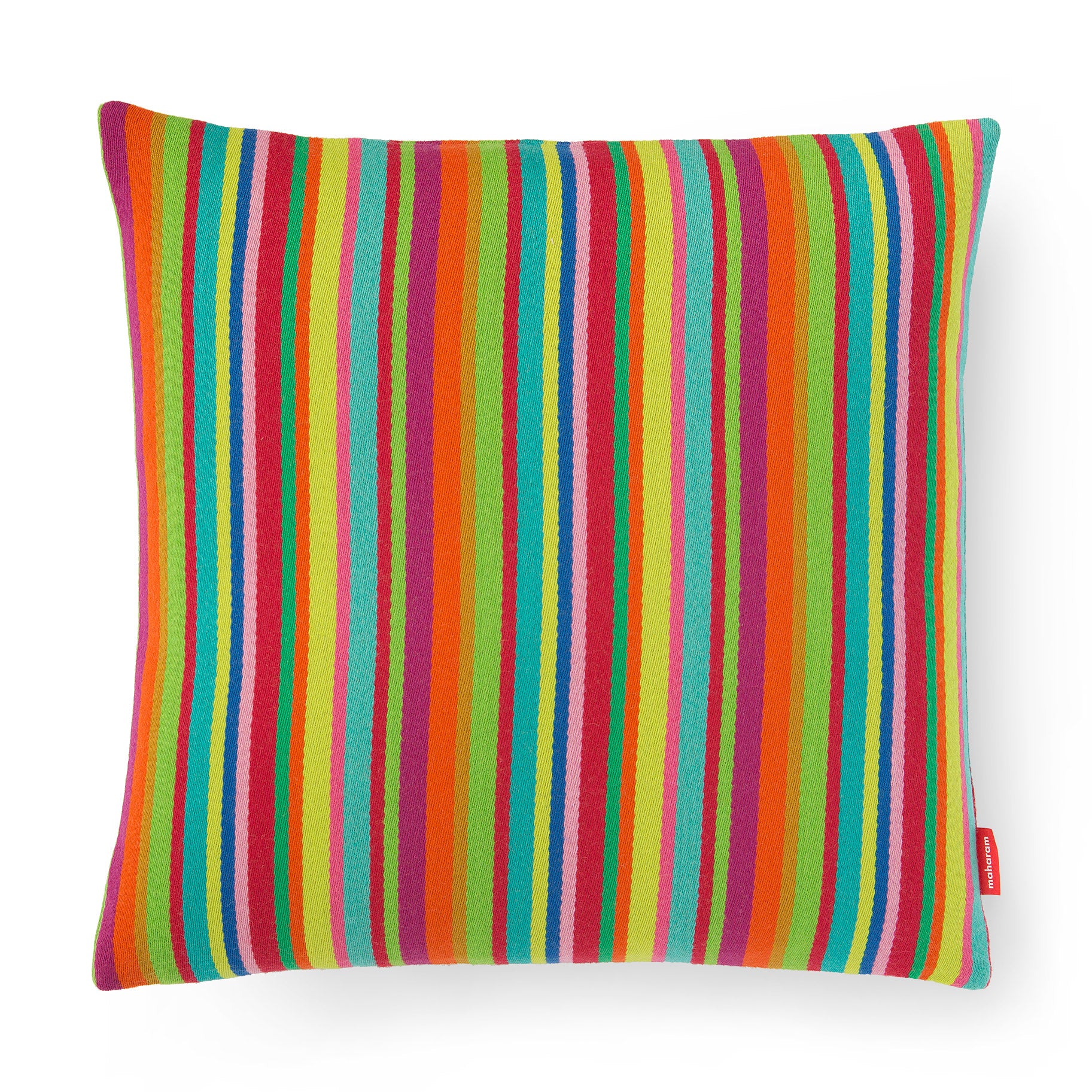 Maharam Millerstripe Decorative Pillow - Designer Cotton Square Cushion