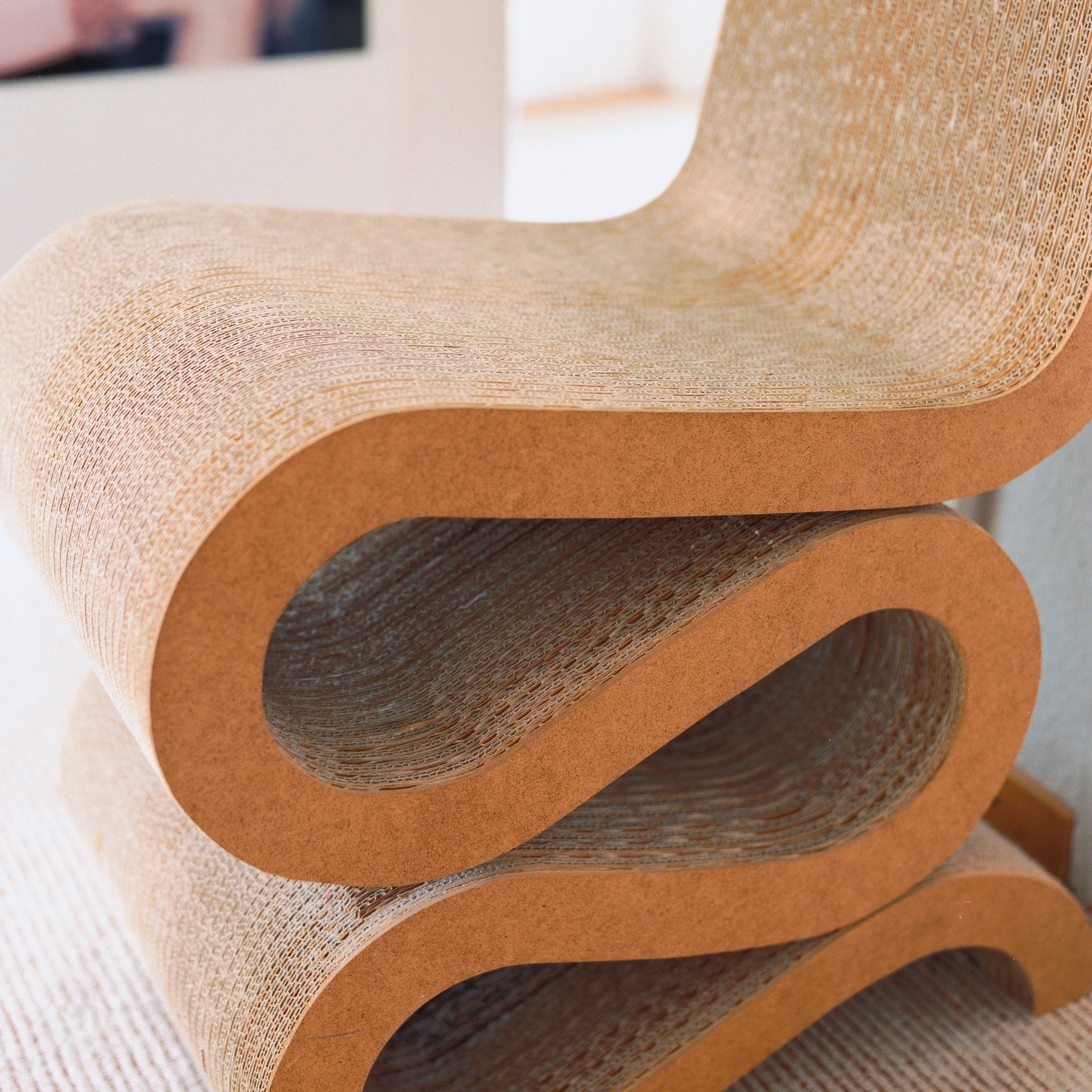 Vitra Gehry Wiggle Cardboard Side Chair