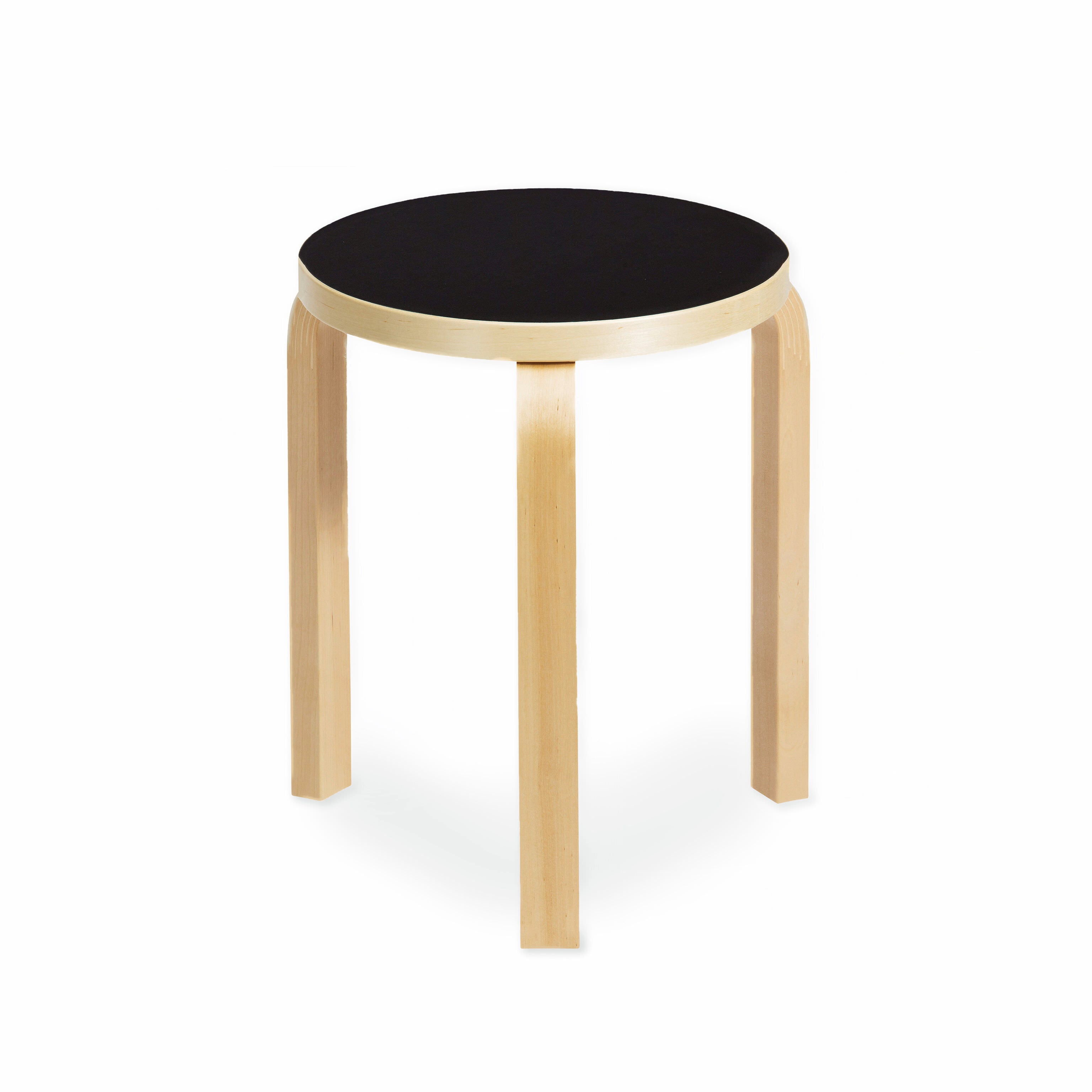 Artek Aalto Stool 60 - Black Birch Stacking Chair