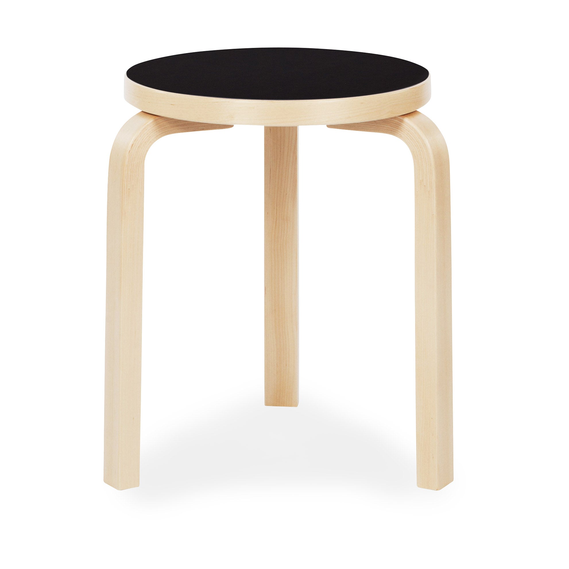 Artek Aalto Stool 60 - Black Birch Stacking Chair