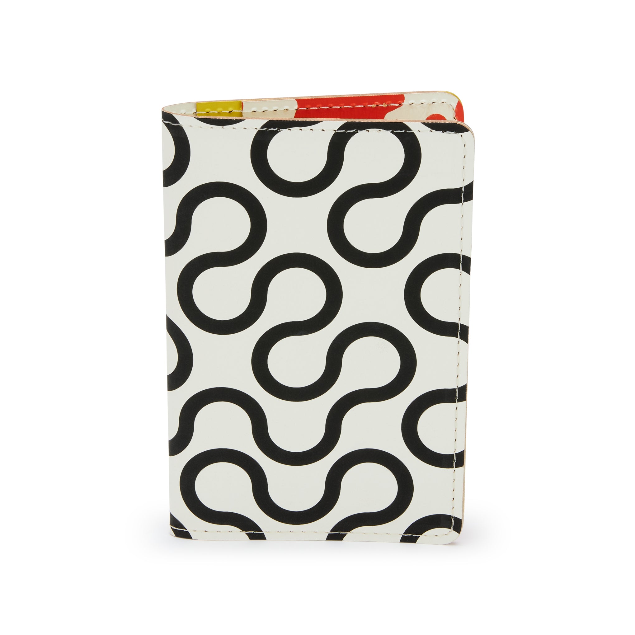 Dusen Dusen Recycled Leather Passport Holder - Arc Pattern Travel Case