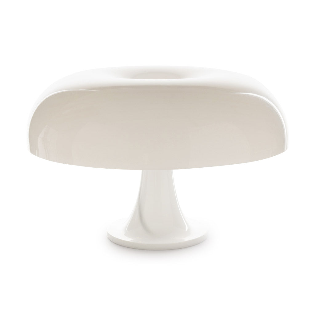 Artemide Nesso Table Lamp - White Space-Age Design, 13.5"
