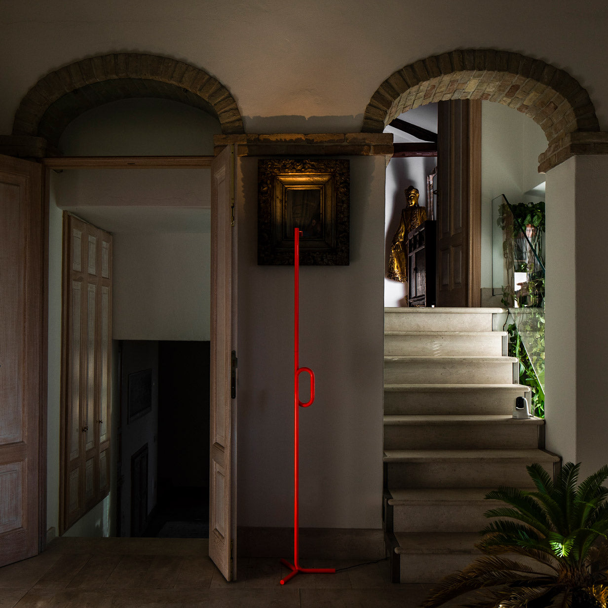 Foscarini Tobia LED Floor Lamp - Adjustable & Dimmable, Orange