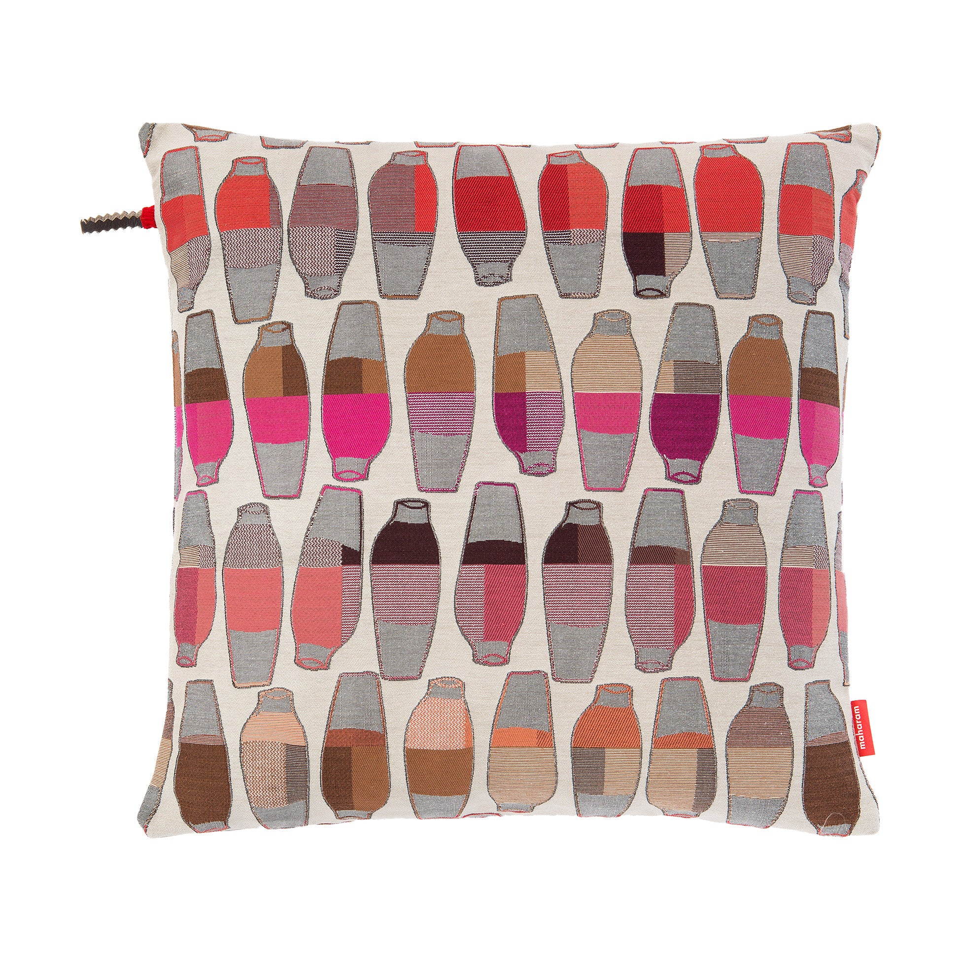 Maharam Vases Decorative Pillow in Berry - Cotton & Recycled Nylon