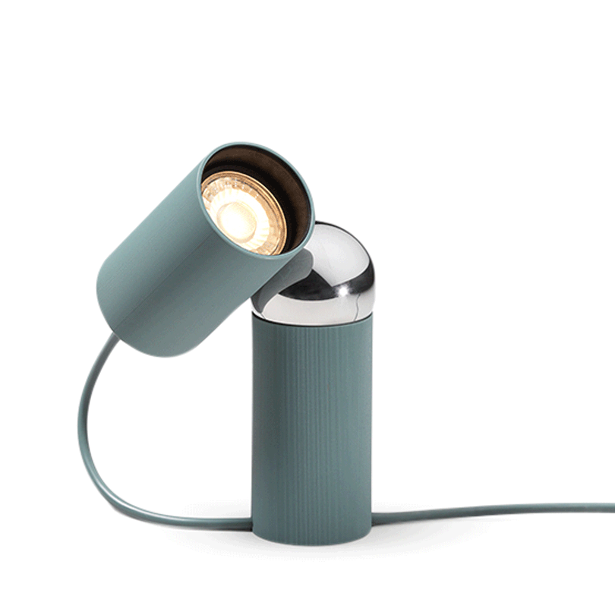 Bilboquet Adjustable LED Table Lamp in Sage - Eco-Friendly Polycarbonate Design