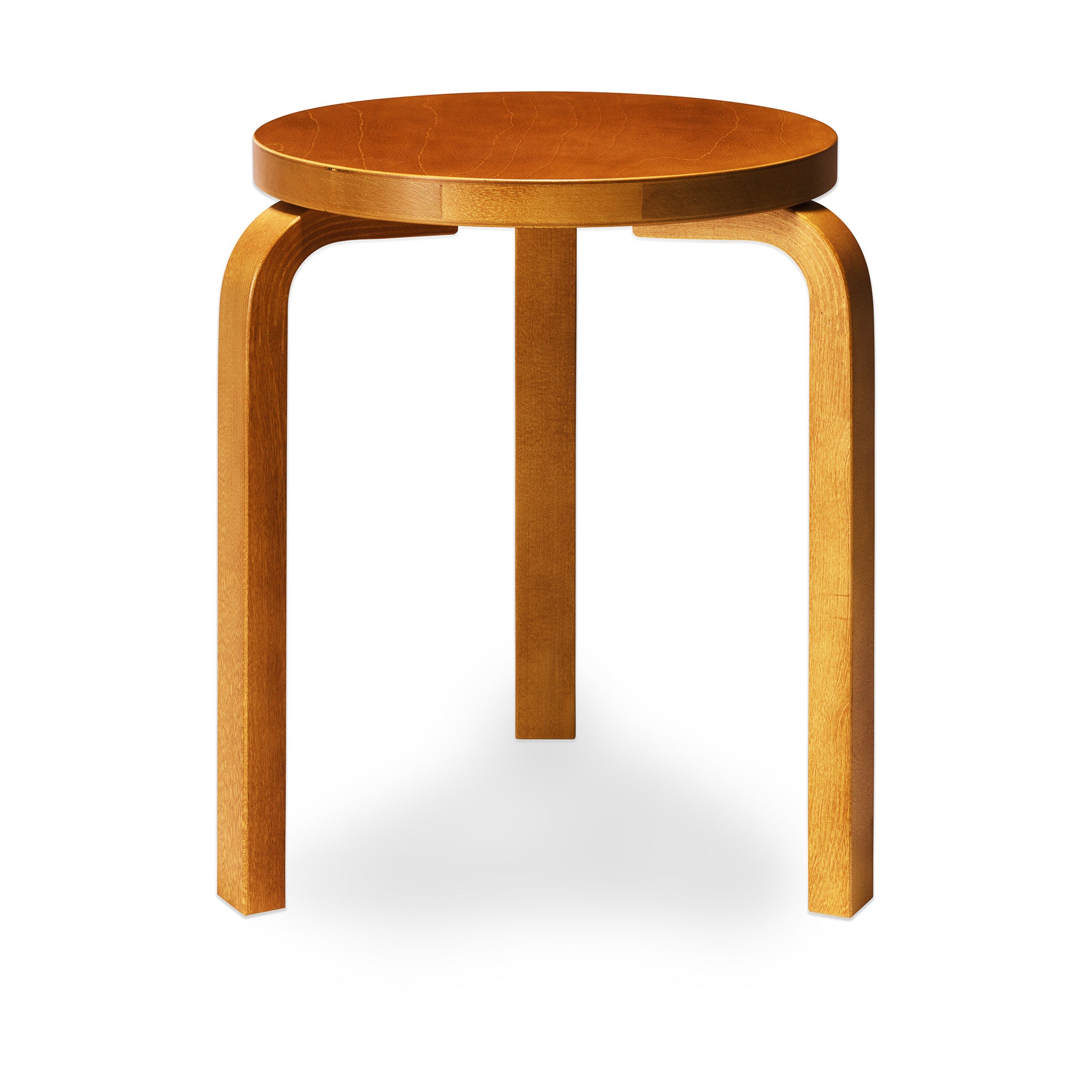 Artek Aalto Stool 60 - Black Stacking Stool with L-Shaped Legs