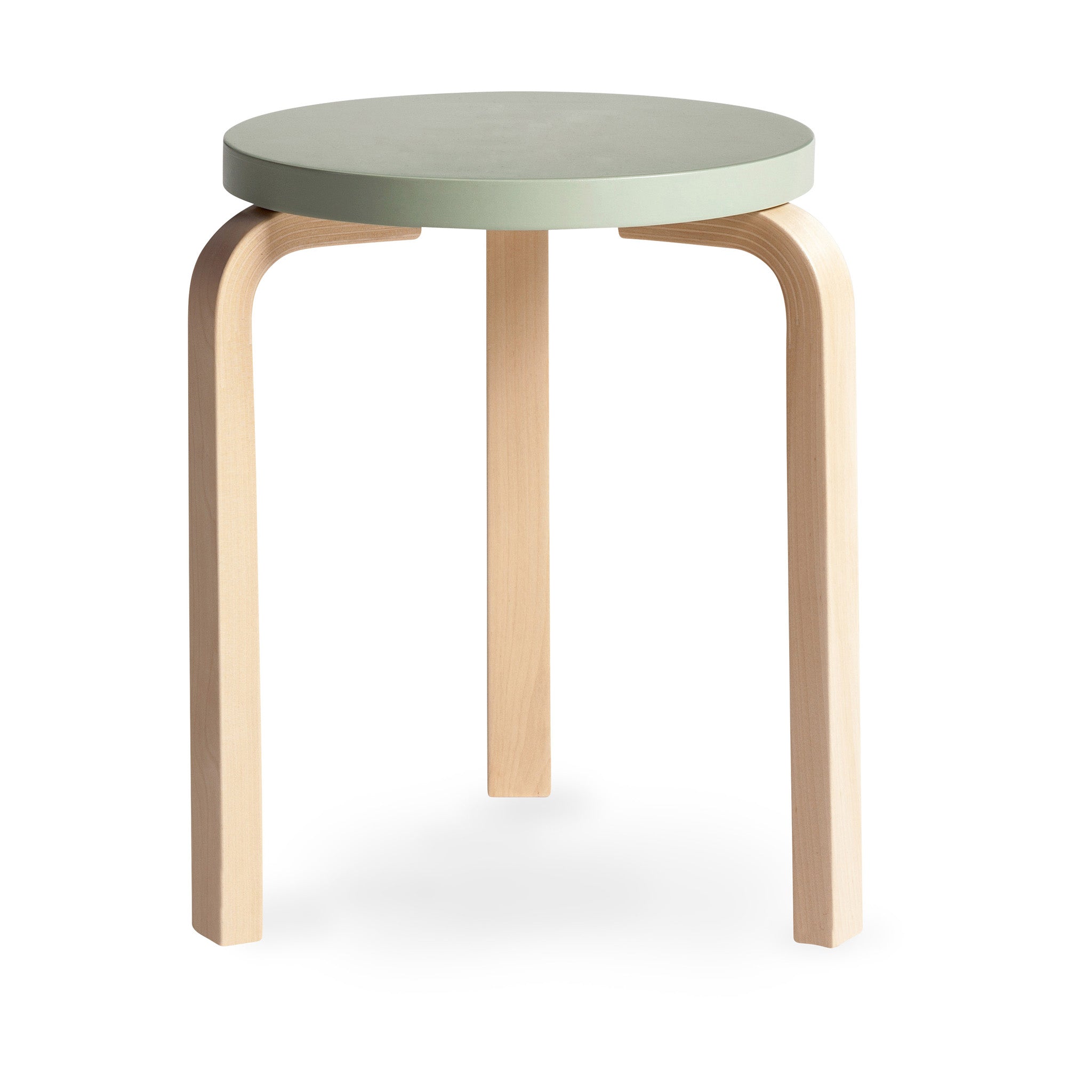 Artek Aalto Stool 60 - Black Stacking Stool with L-Shaped Legs