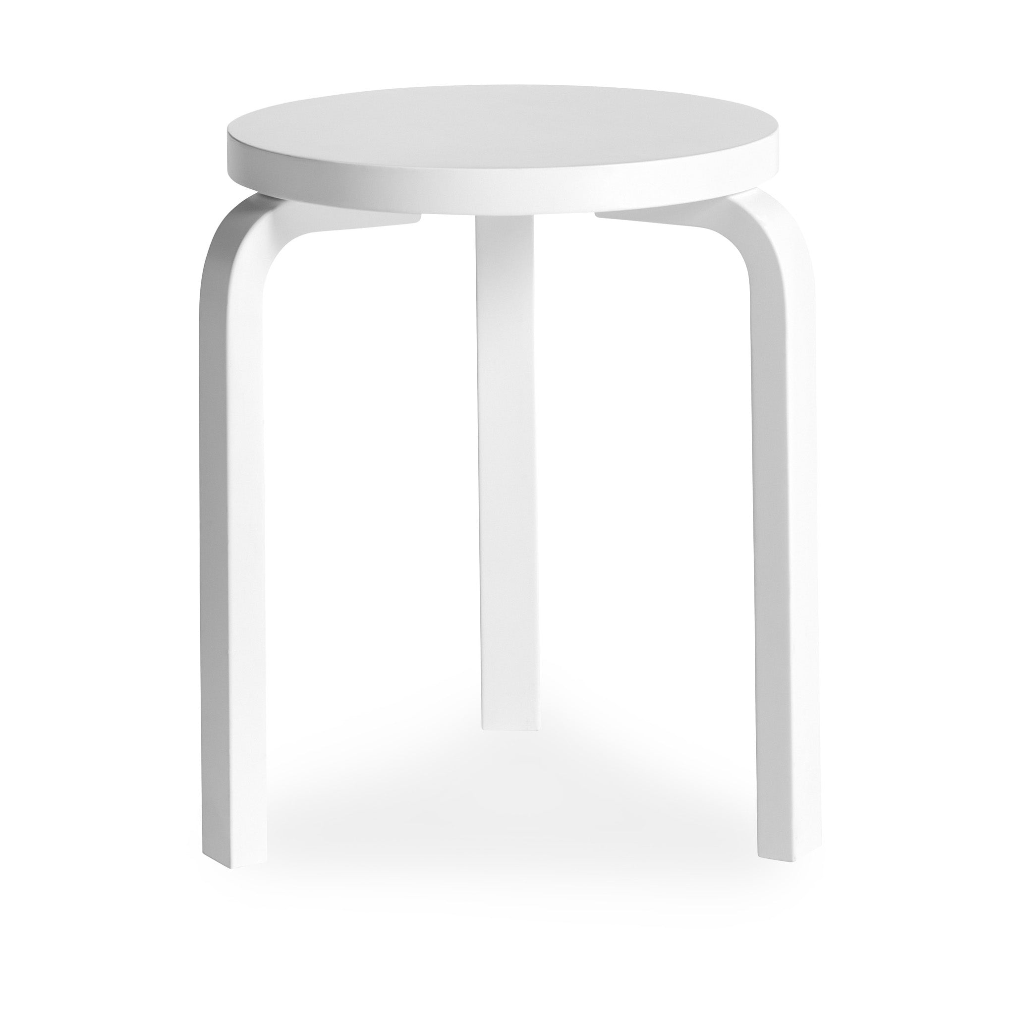 Artek Aalto Stool 60 - Black Stacking Stool with L-Shaped Legs