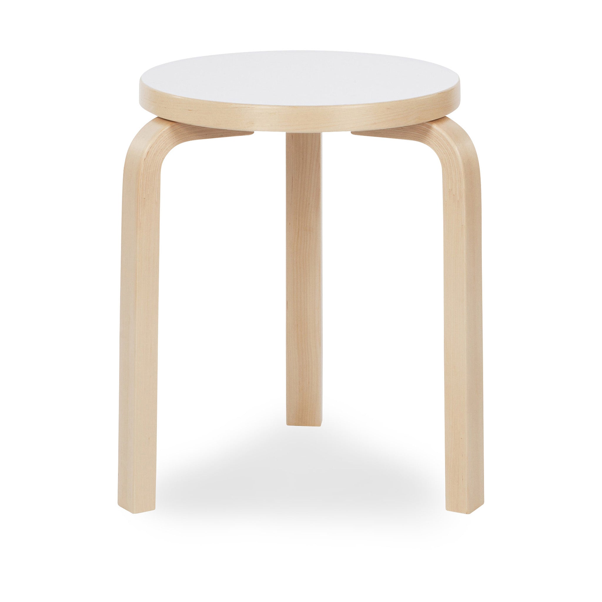 Artek Aalto Stool 60 - Black Stacking Stool with L-Shaped Legs