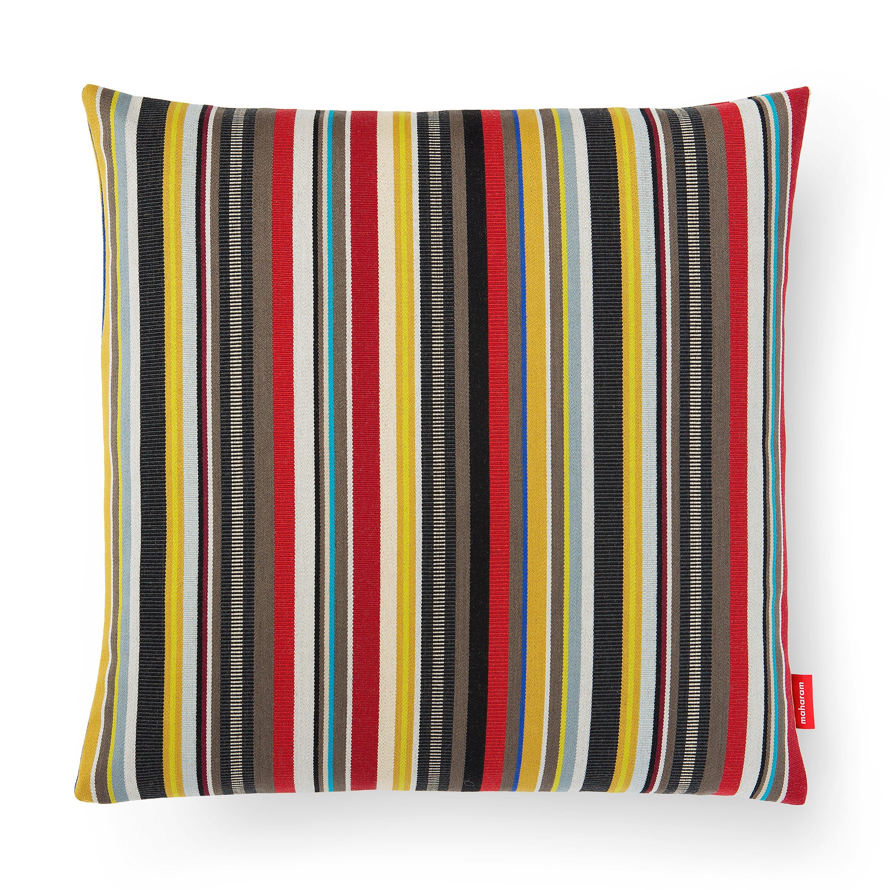 Paul Smith Ottoman Stripe Wool Pillow - 17x17" Designer Cushion