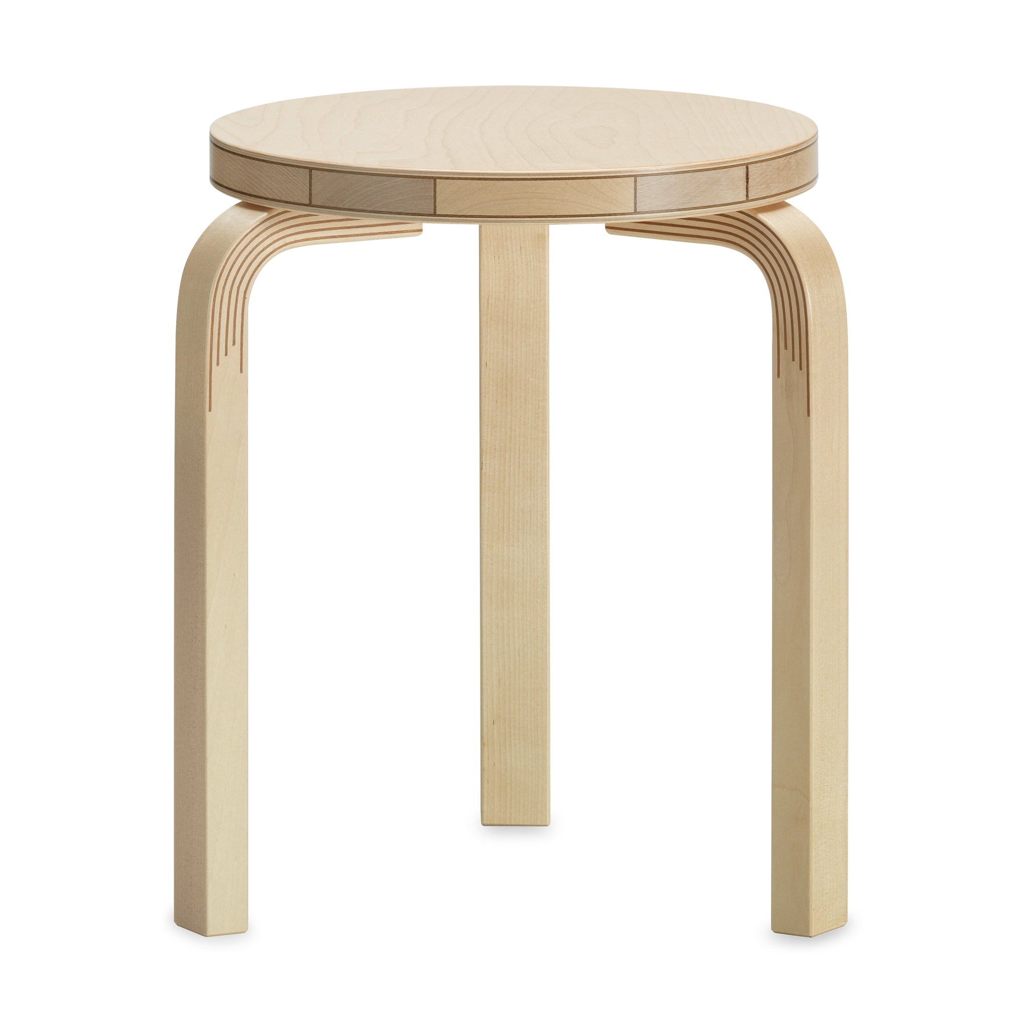 Artek Aalto Kontrasti Stacking Stool 60 - Birch Wood Design