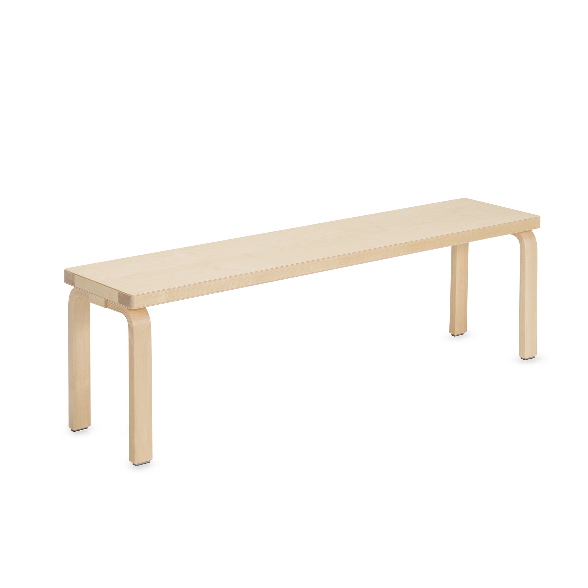 Artek Alvar Aalto Birch Wood Bench – Large Solid-Top Design