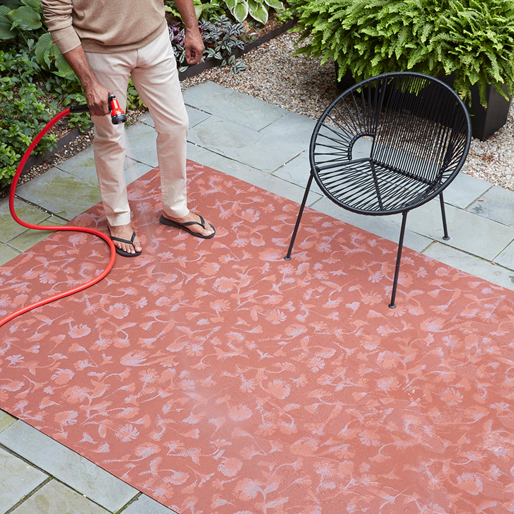 Chilewich Botanic Woven Floor Mat - Indoor Outdoor Rug with Slip-Resistant Backing