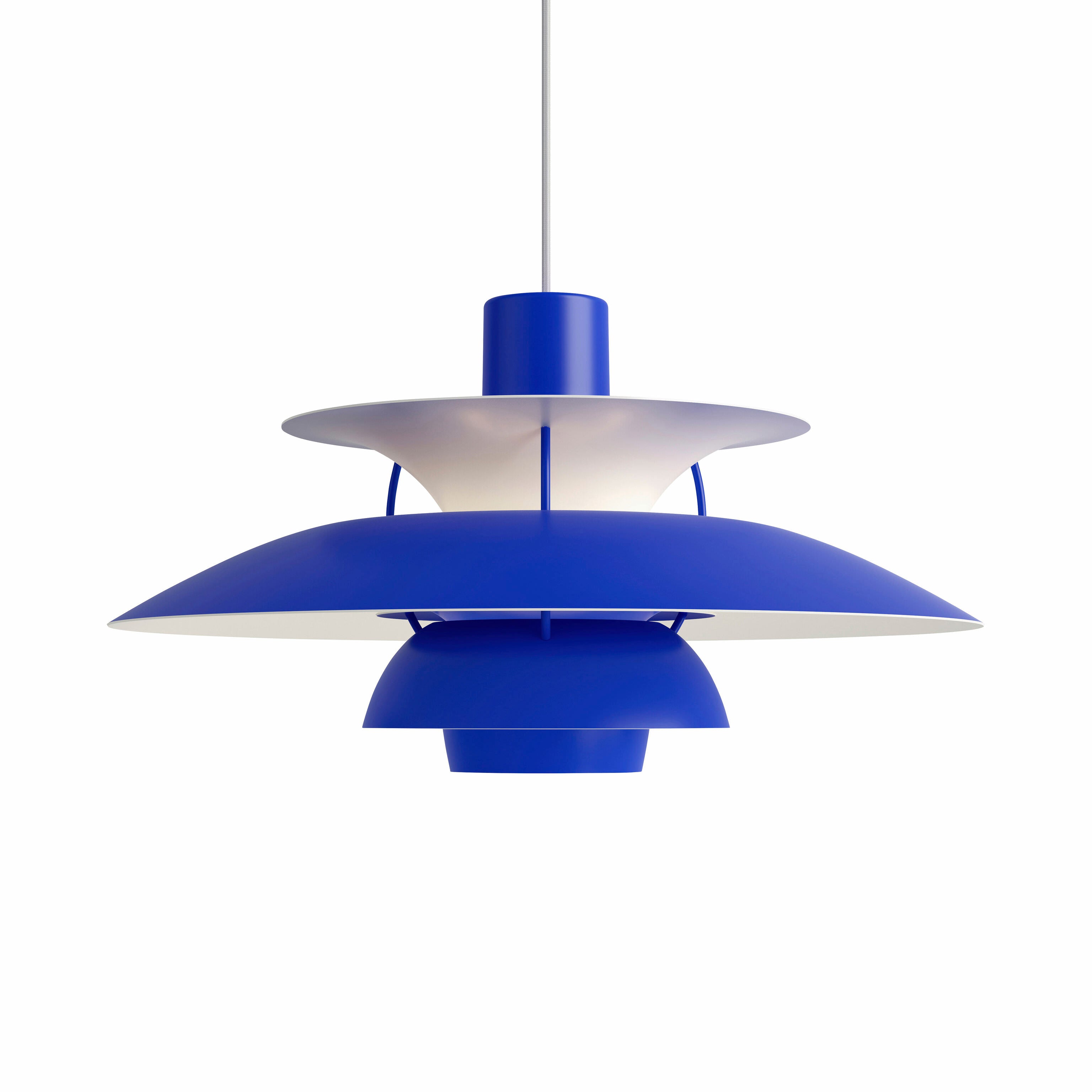 PH 5 Hanging Lamp - Danish Design Pendant Light in Blue Monochrome