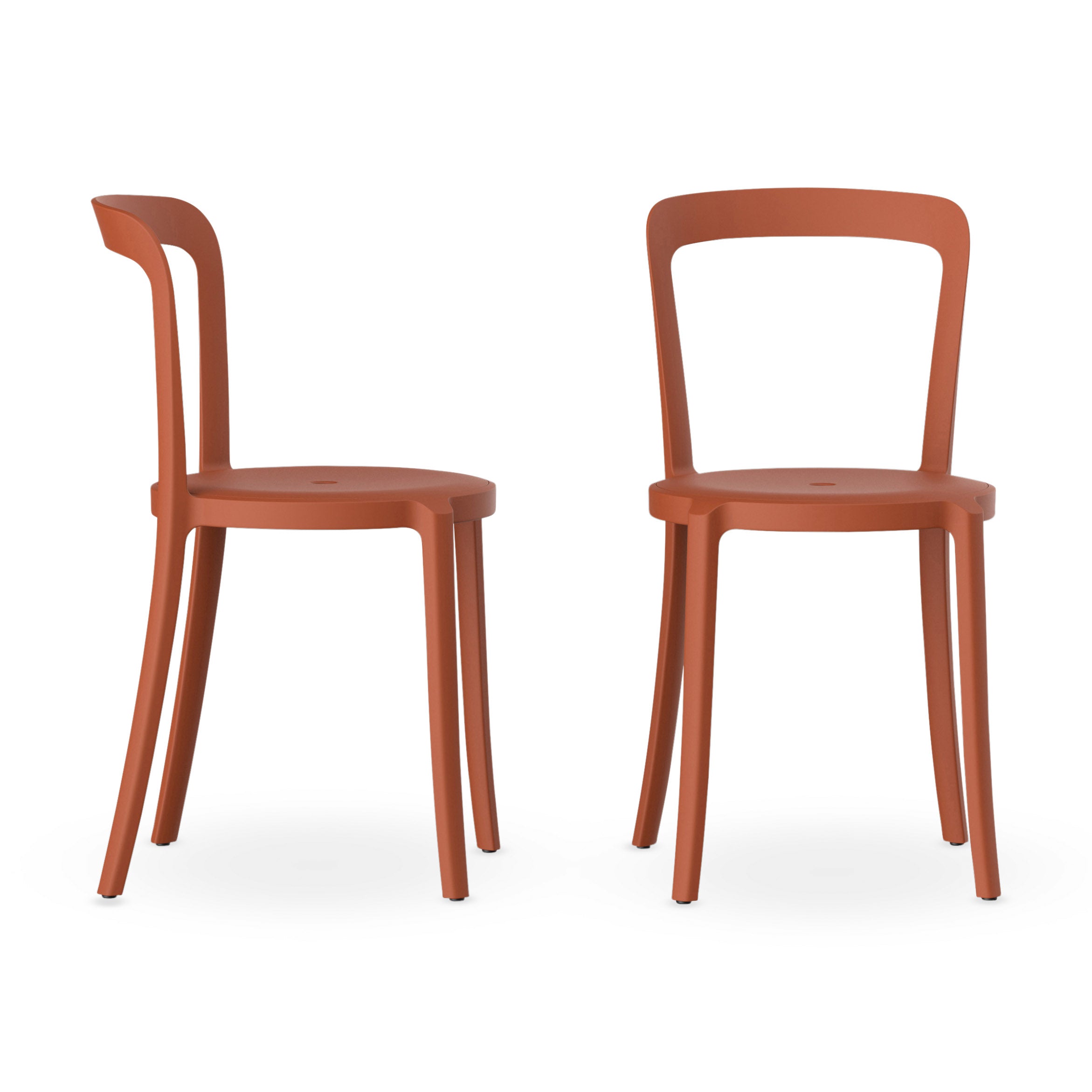Emeco Recycled Stackable Chair - Coral Orange Indoor Outdoor