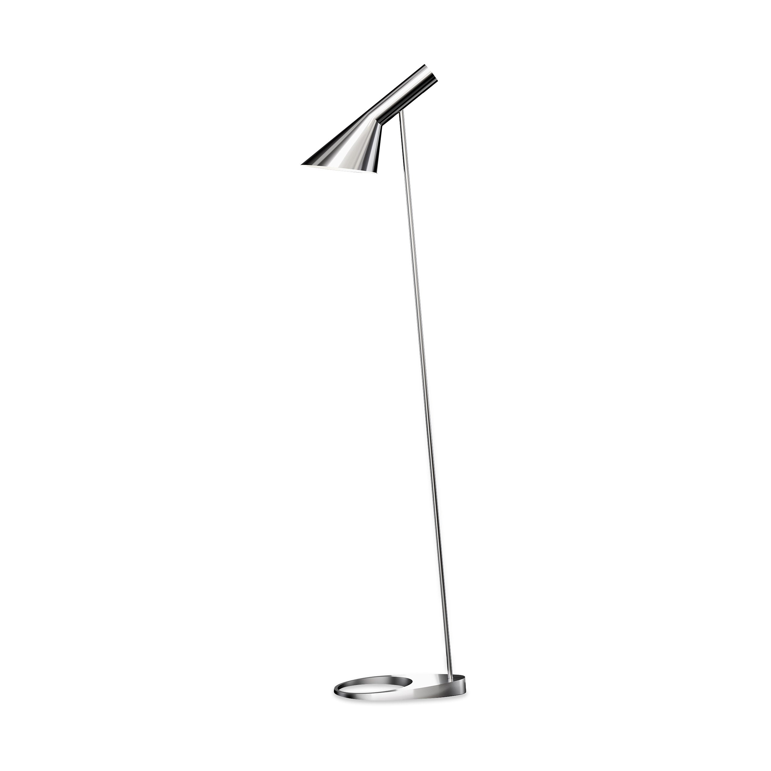 Arne Jacobsen AJ Floor Lamp - Adjustable Reading Light, Stainless Steel