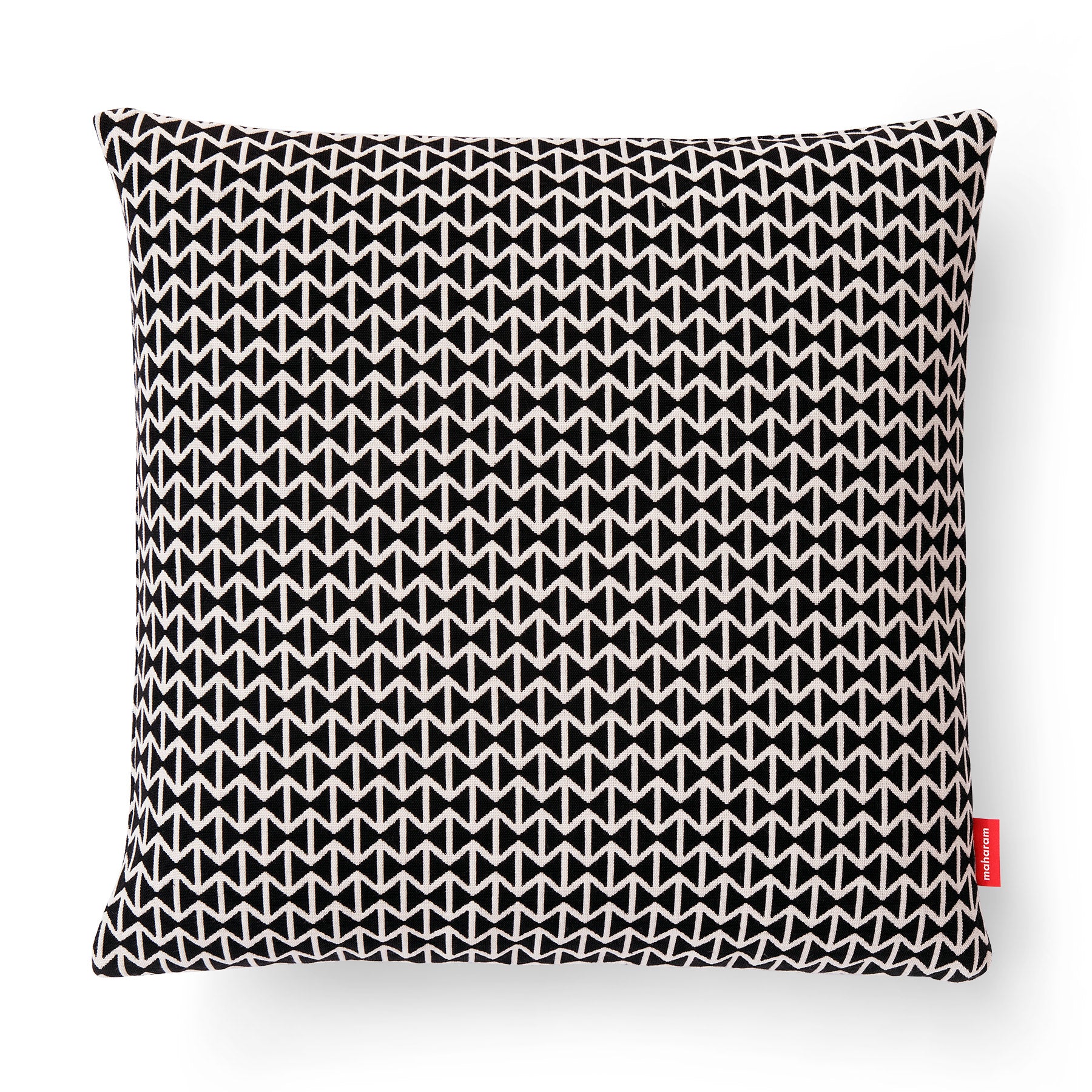 Maharam Double Triangles Decorative Pillow - Black & White Geometric Design