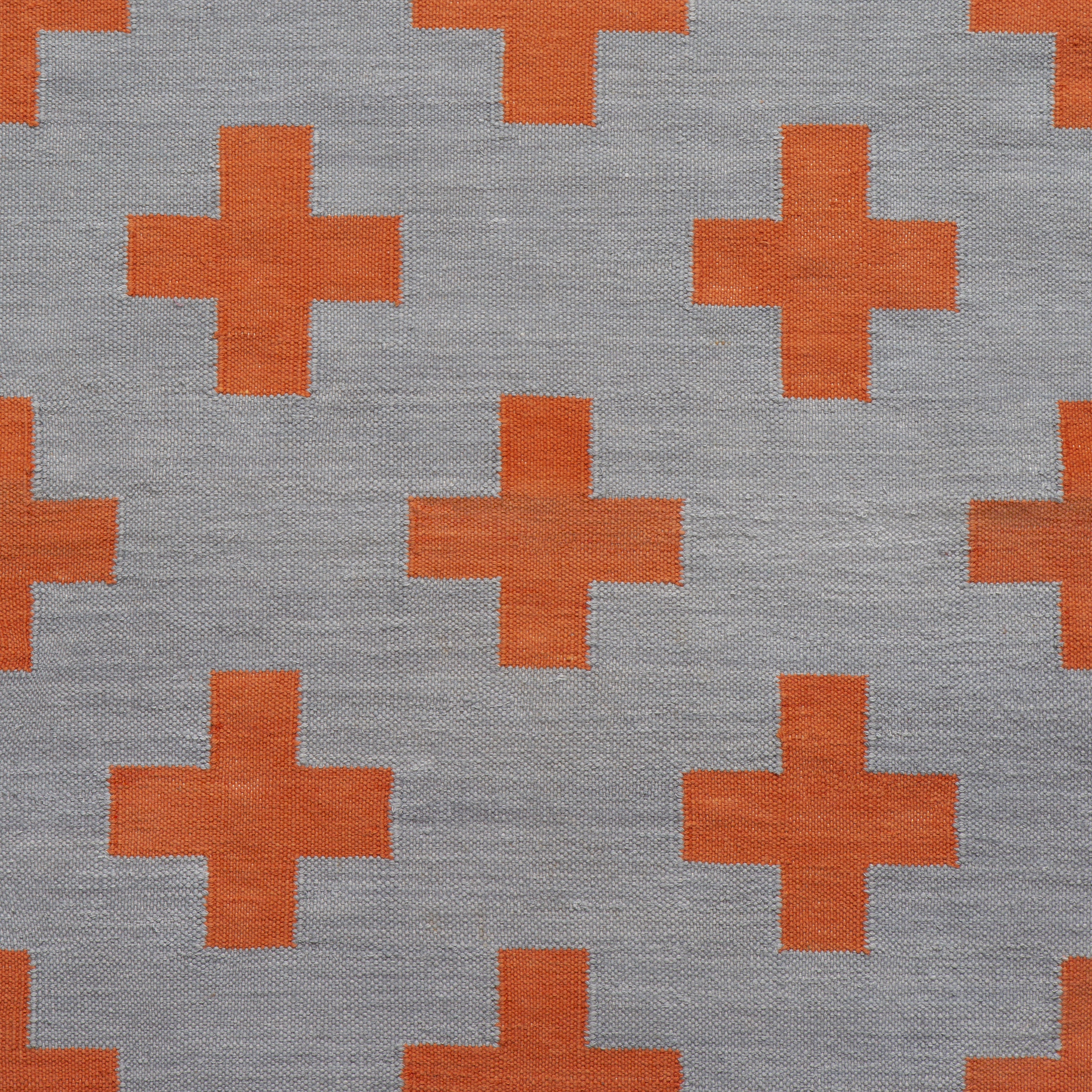 Maharam Alexander Girard Cotton Rug - Olive Aqua Mid-Century Design