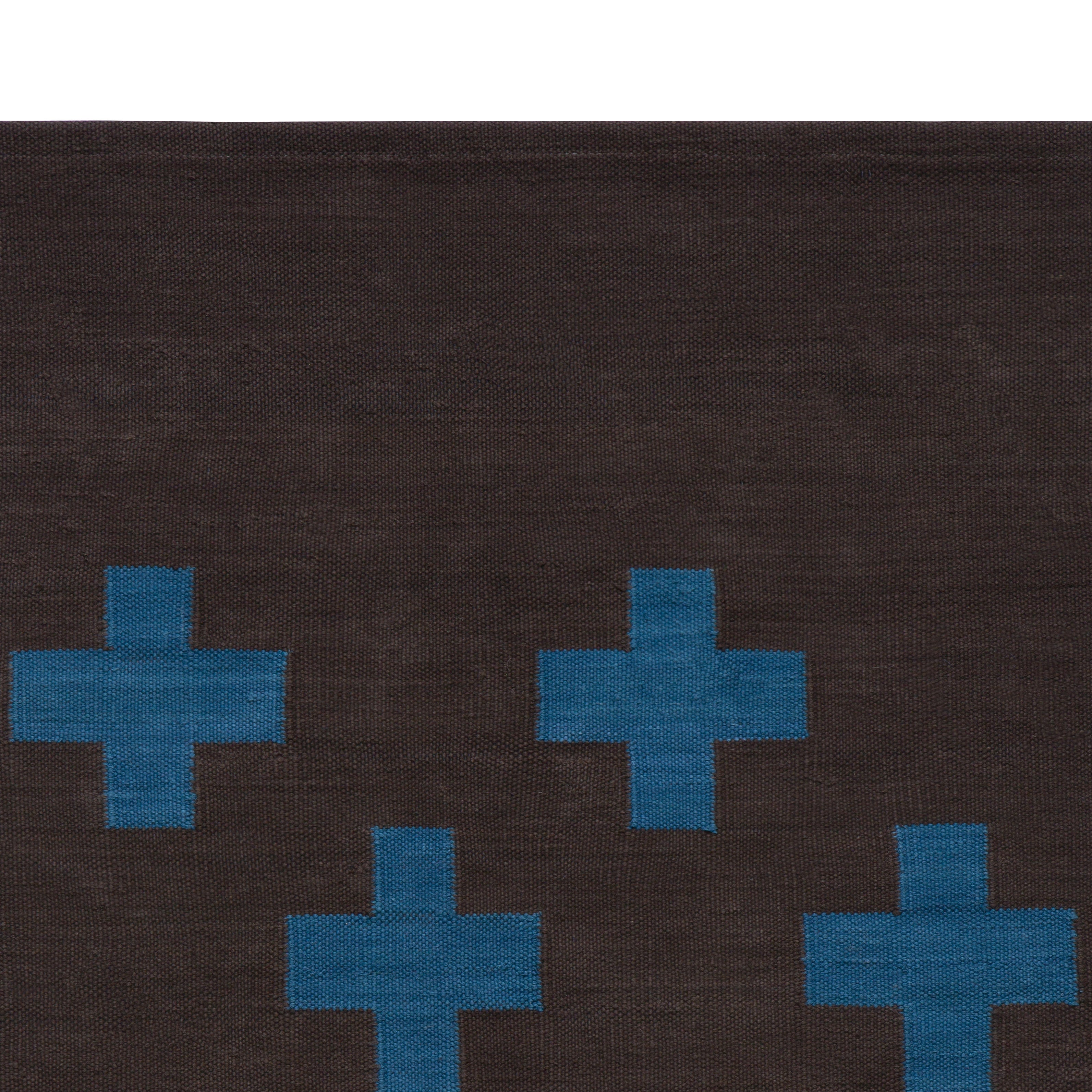 Maharam Alexander Girard Cotton Rug - Olive Aqua Mid-Century Design