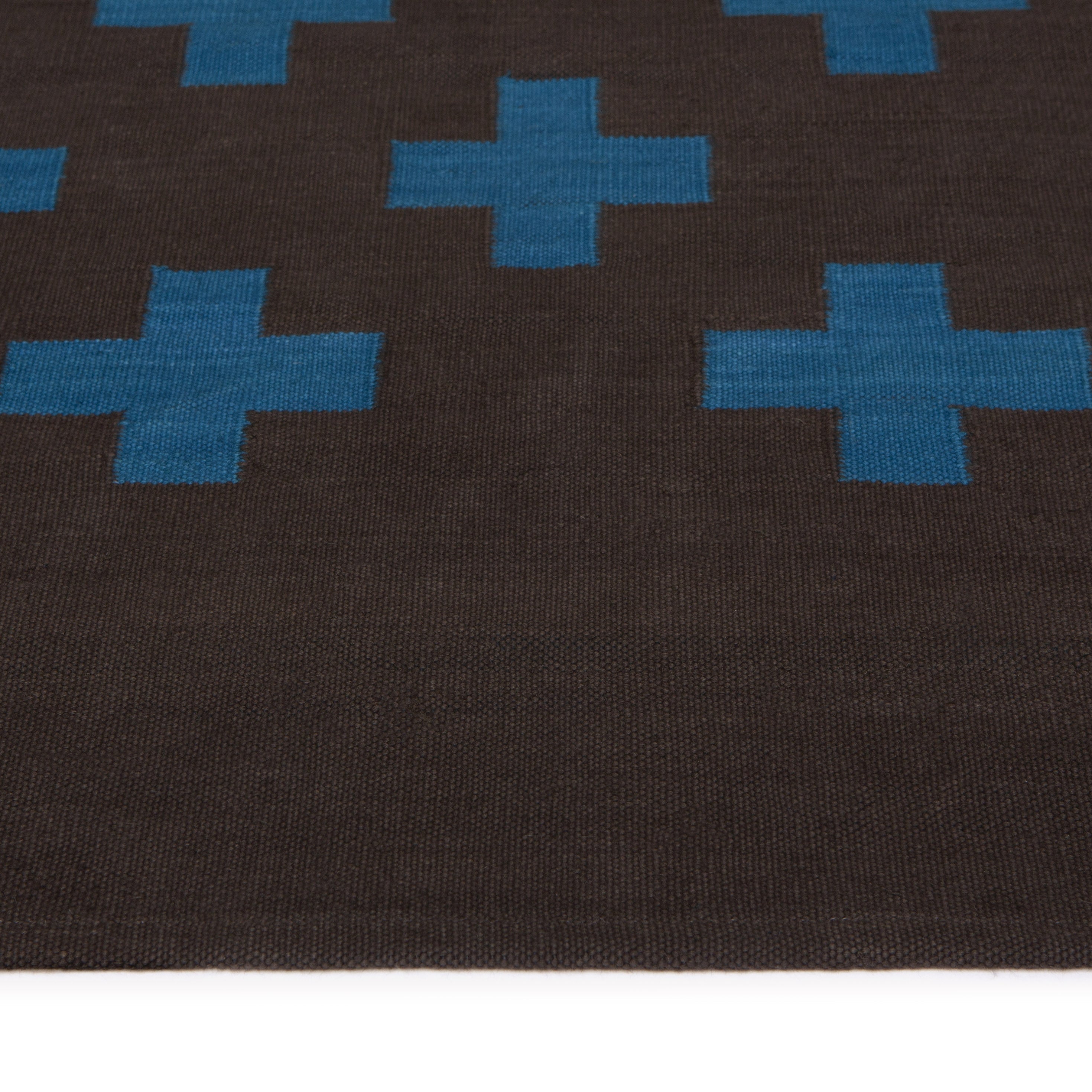 Maharam Alexander Girard Cotton Rug - Olive Aqua Mid-Century Design