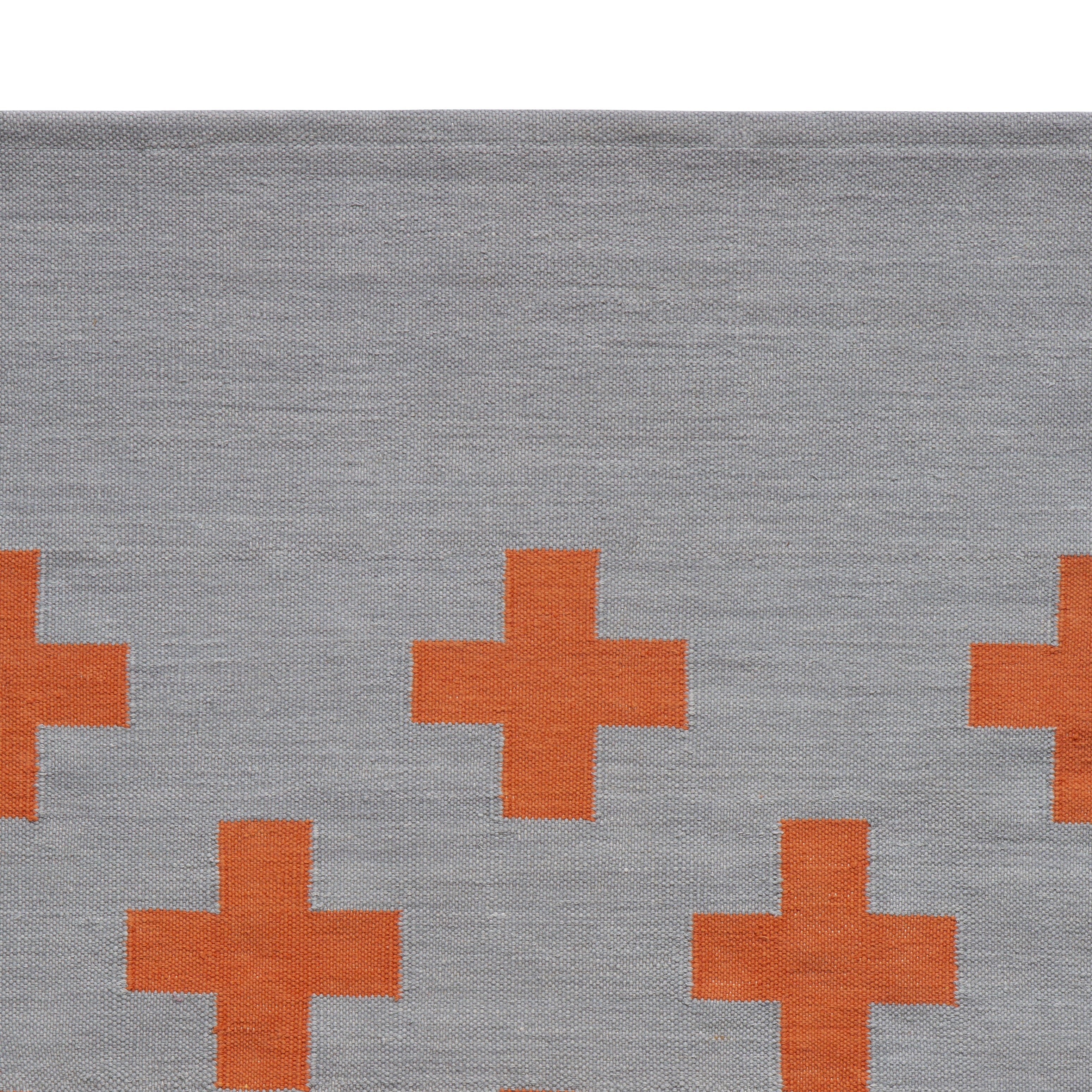 Maharam Alexander Girard Cotton Rug - Olive Aqua Mid-Century Design
