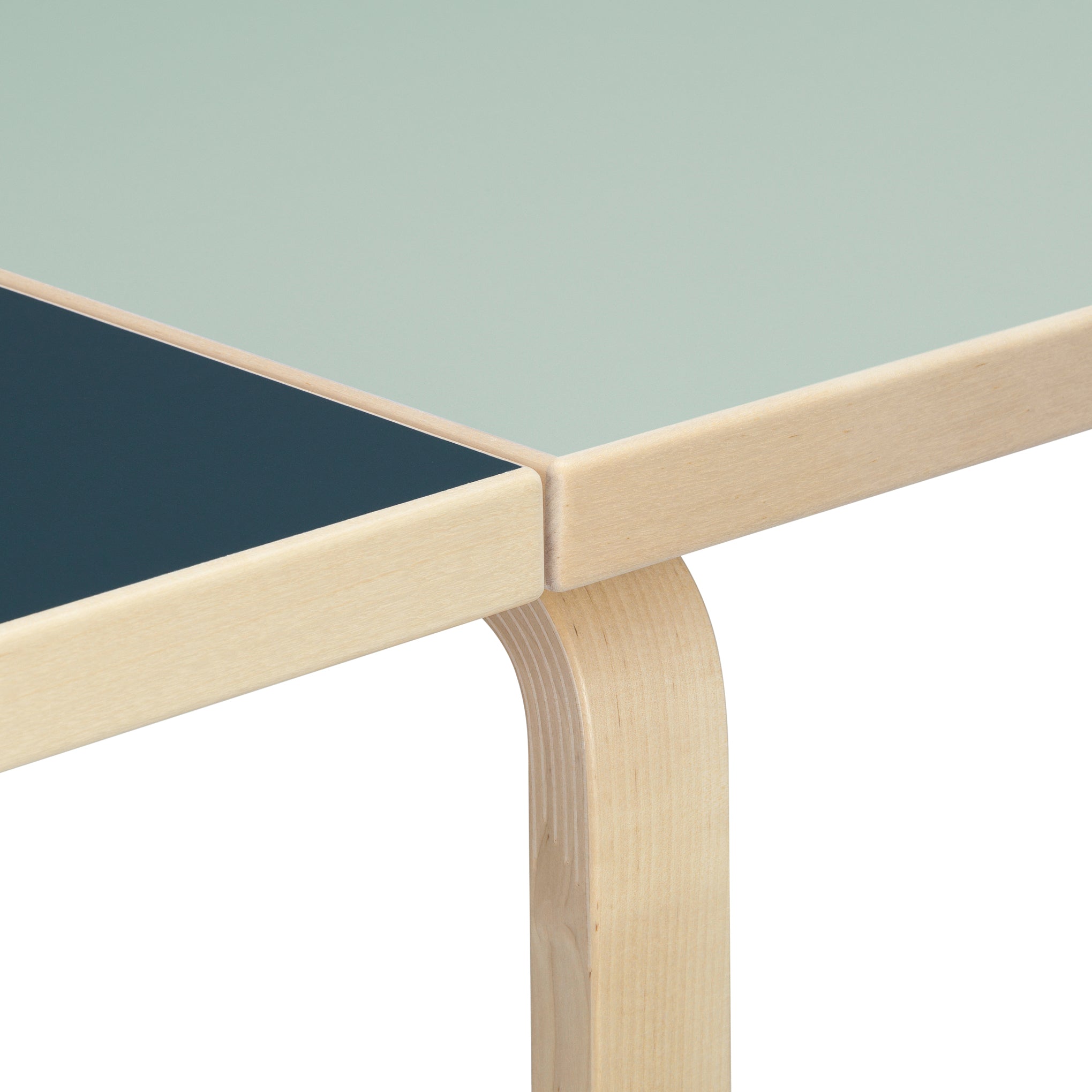 Artek Alvar Aalto Drop-Leaf Table in Birch Wood - Two-Tone Blue