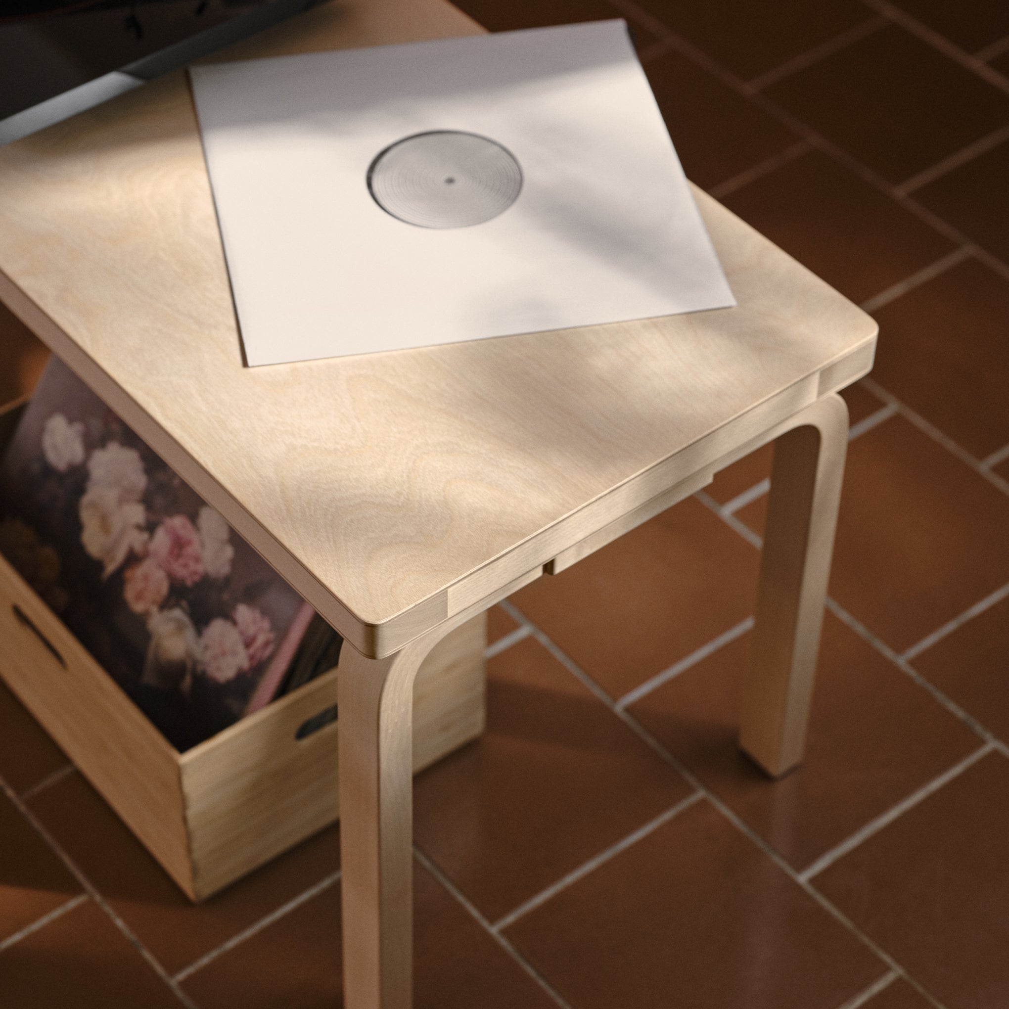 Artek Alvar Aalto Birch Wood Bench – Small Solid-Top Design