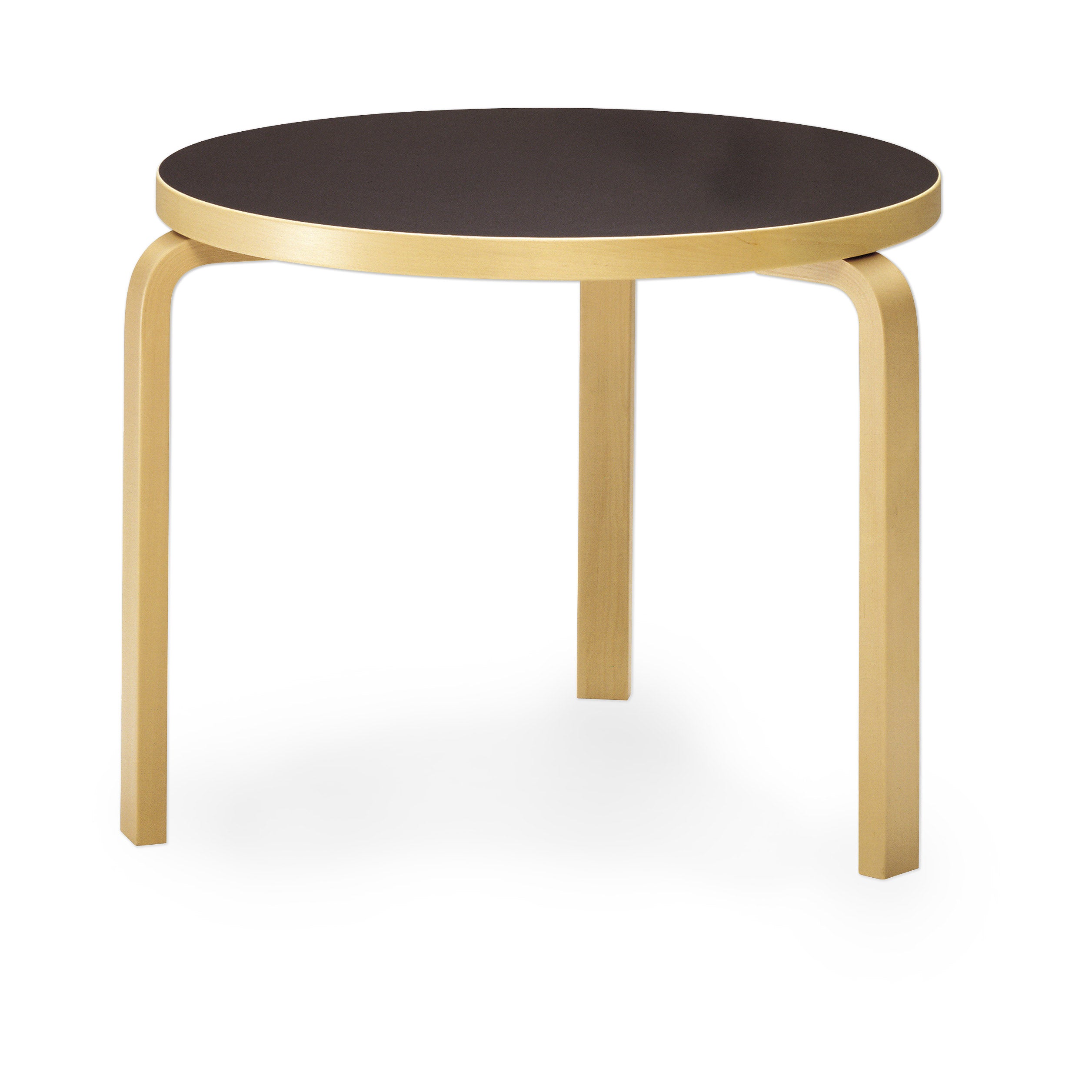 Artek Aalto 90B Round Dining Table - Black Birch Wood