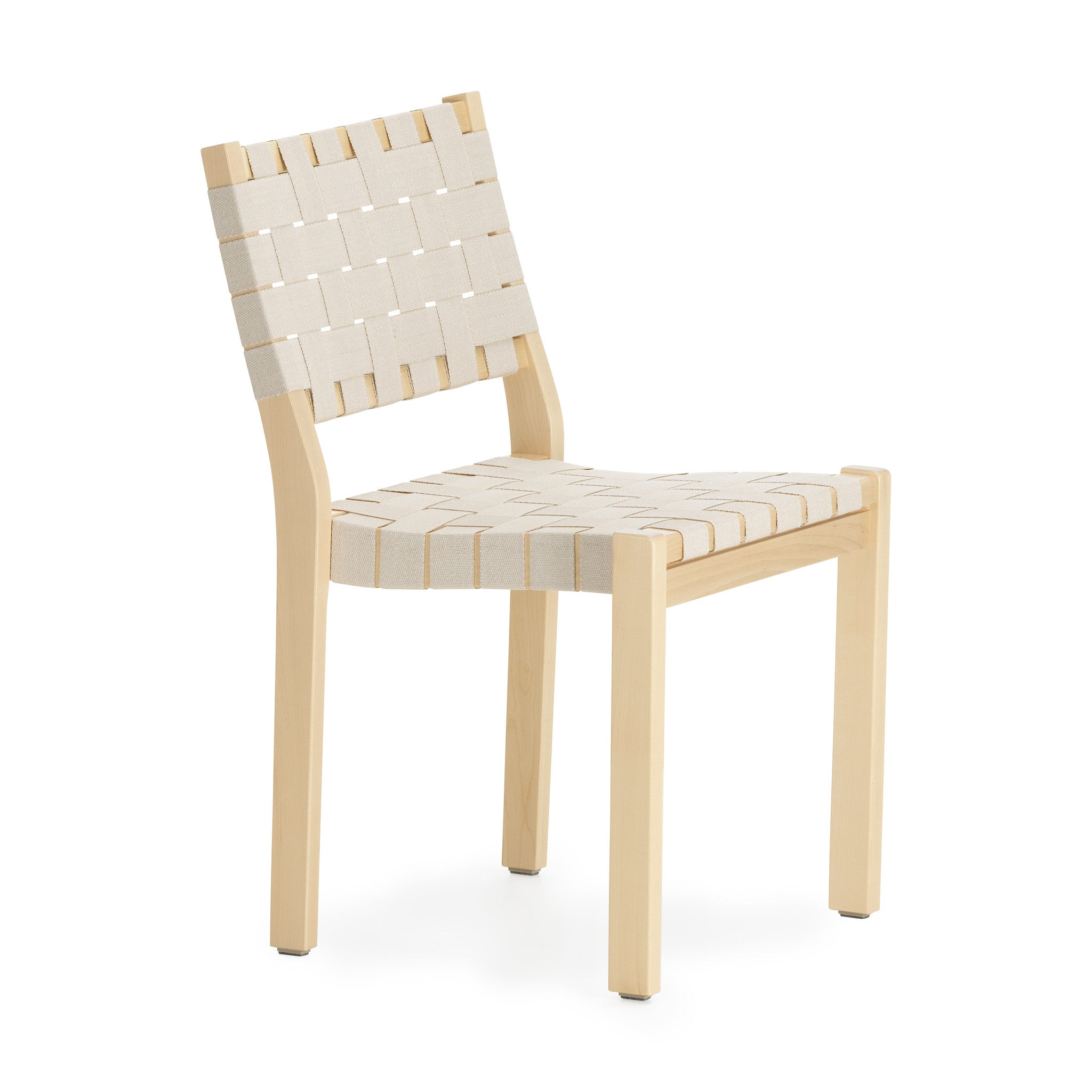Artek Aalto 611 Stackable Chair - Light Grey Linen