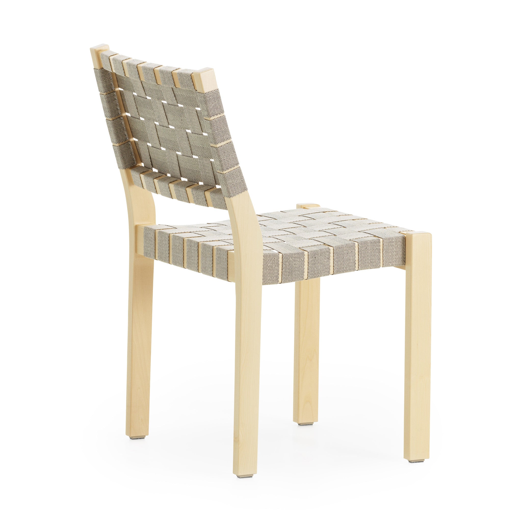 Artek Aalto 611 Stackable Chair - Light Grey Linen