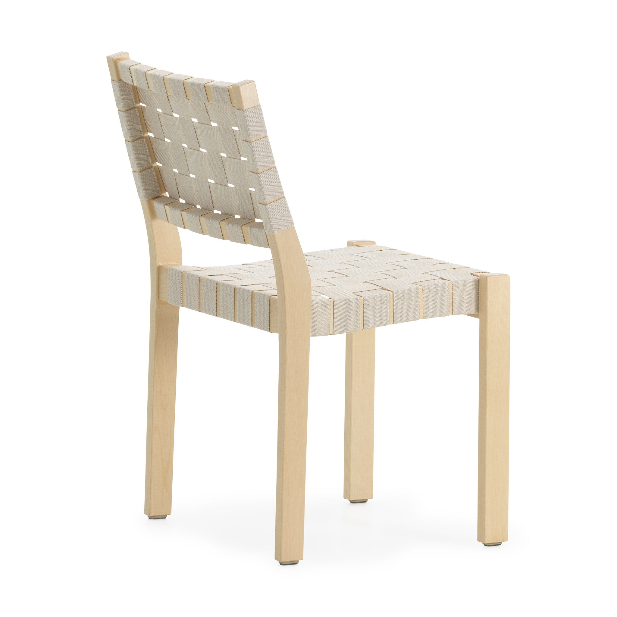 Artek Aalto 611 Stackable Chair - Light Grey Linen