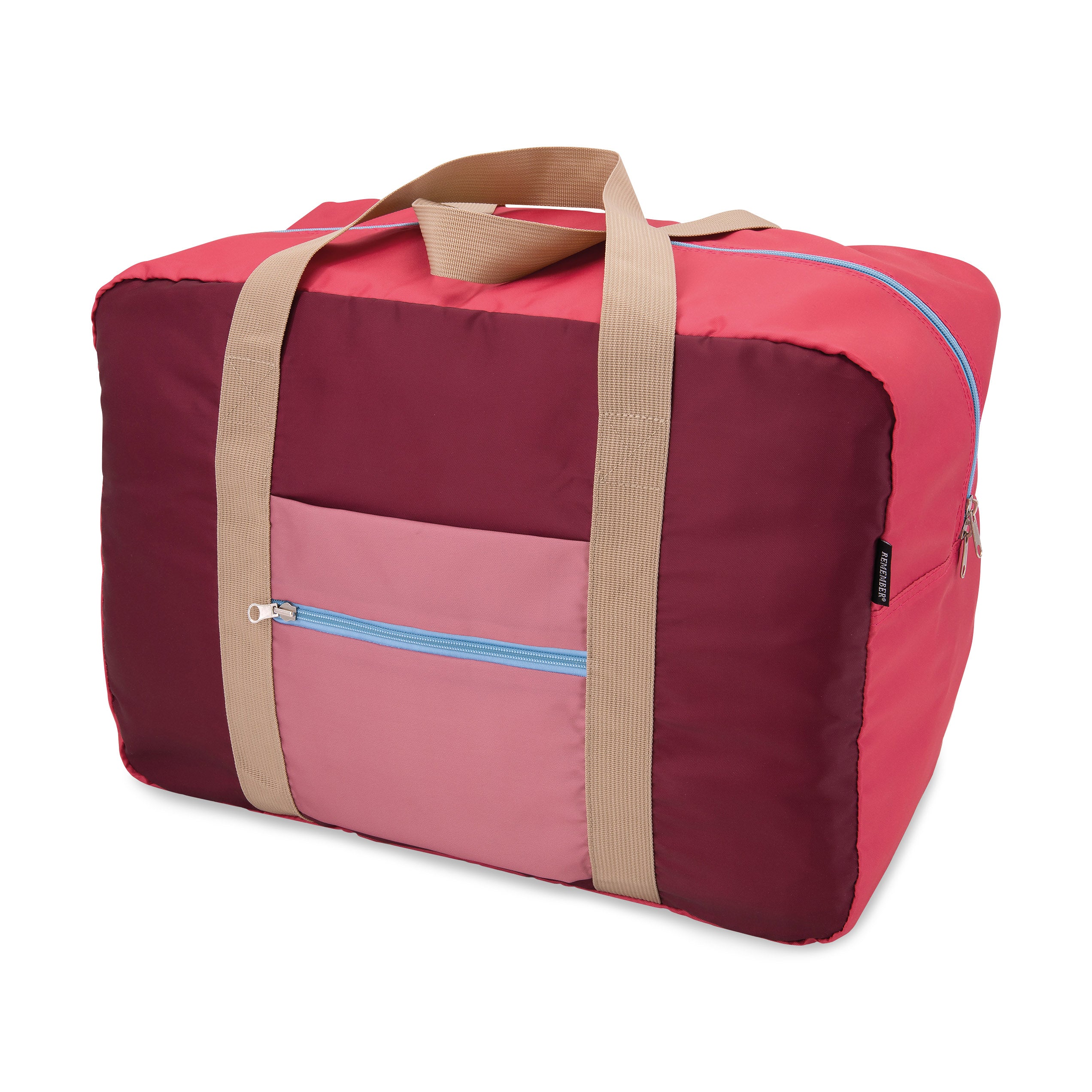 Remember Red Water-Resistant Travel Duffle Bag - Foldable Gym & Sports Tote