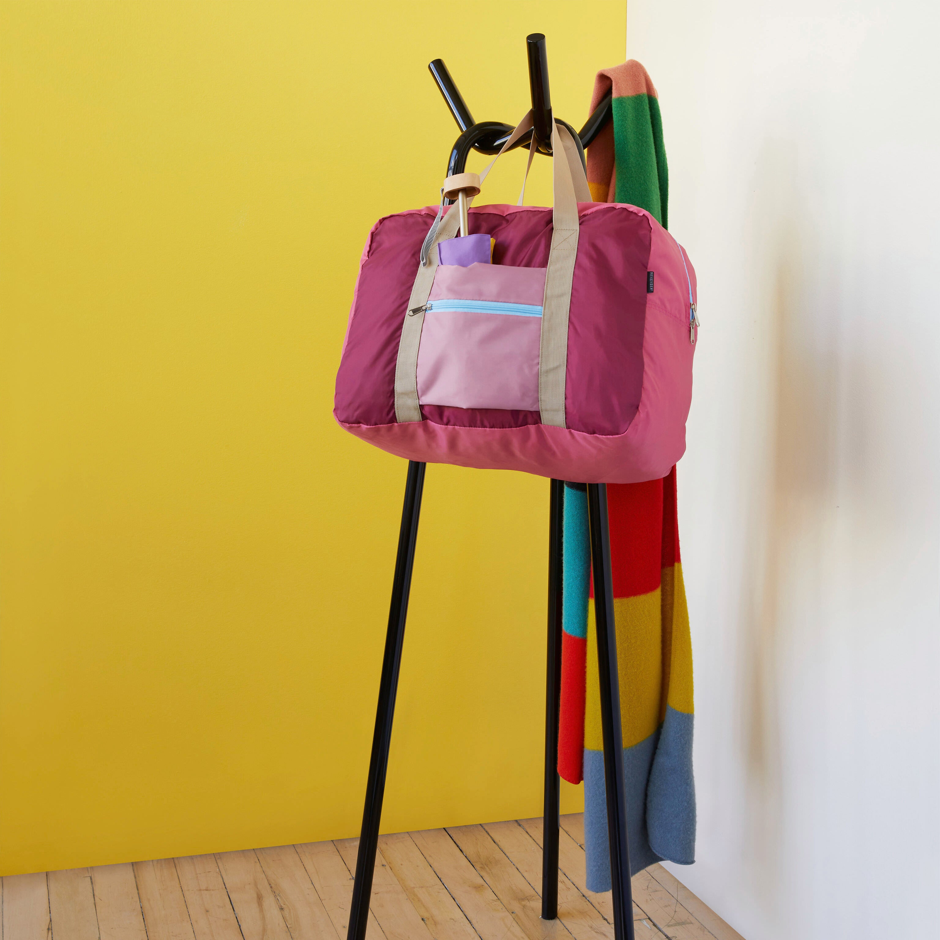 Remember Red Water-Resistant Travel Duffle Bag - Foldable Gym & Sports Tote