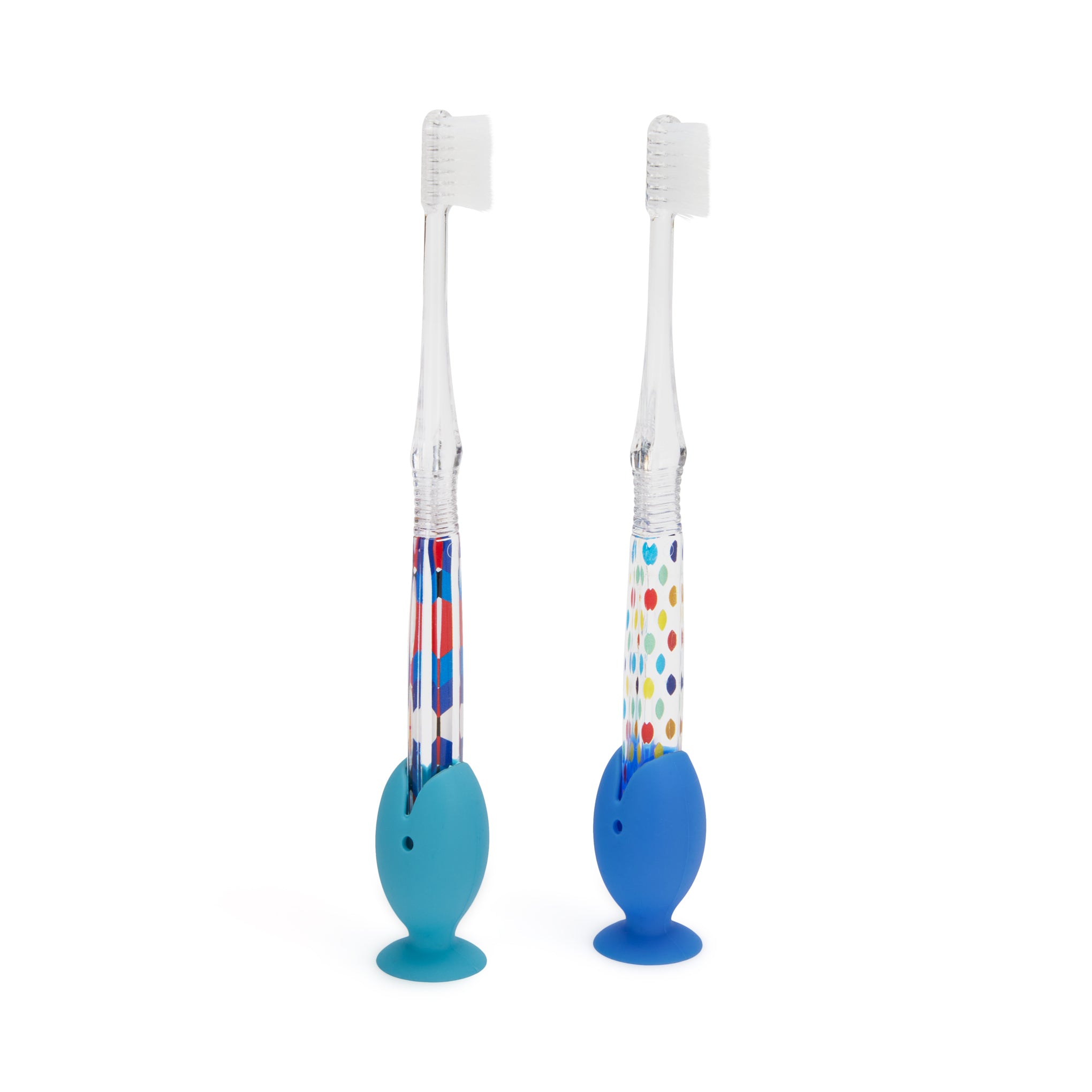 Fish Toothbrush Holder with Cover - Silicone Travel Set of 2