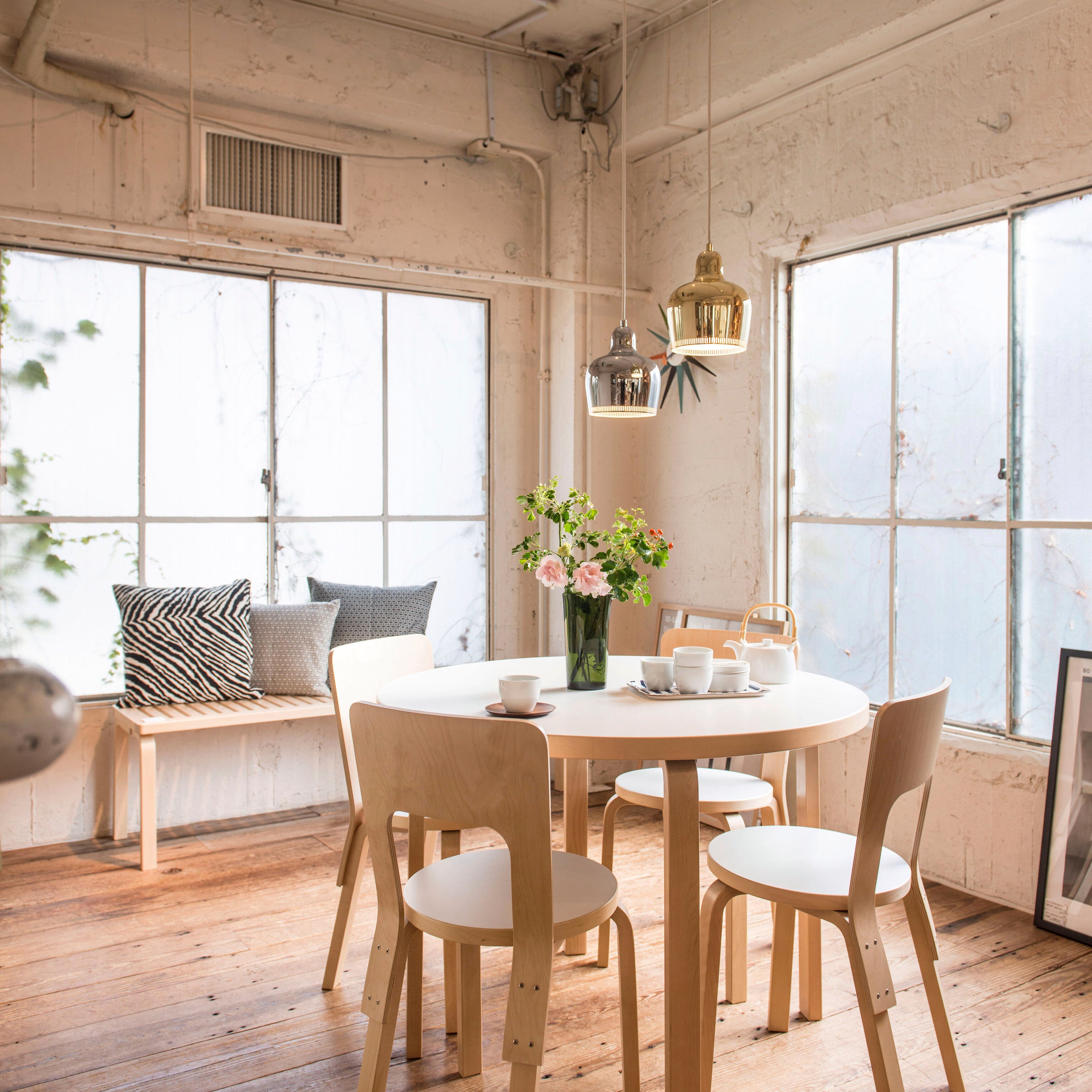 Artek Aalto Golden Bell Brass Pendant Light - 1937 Design