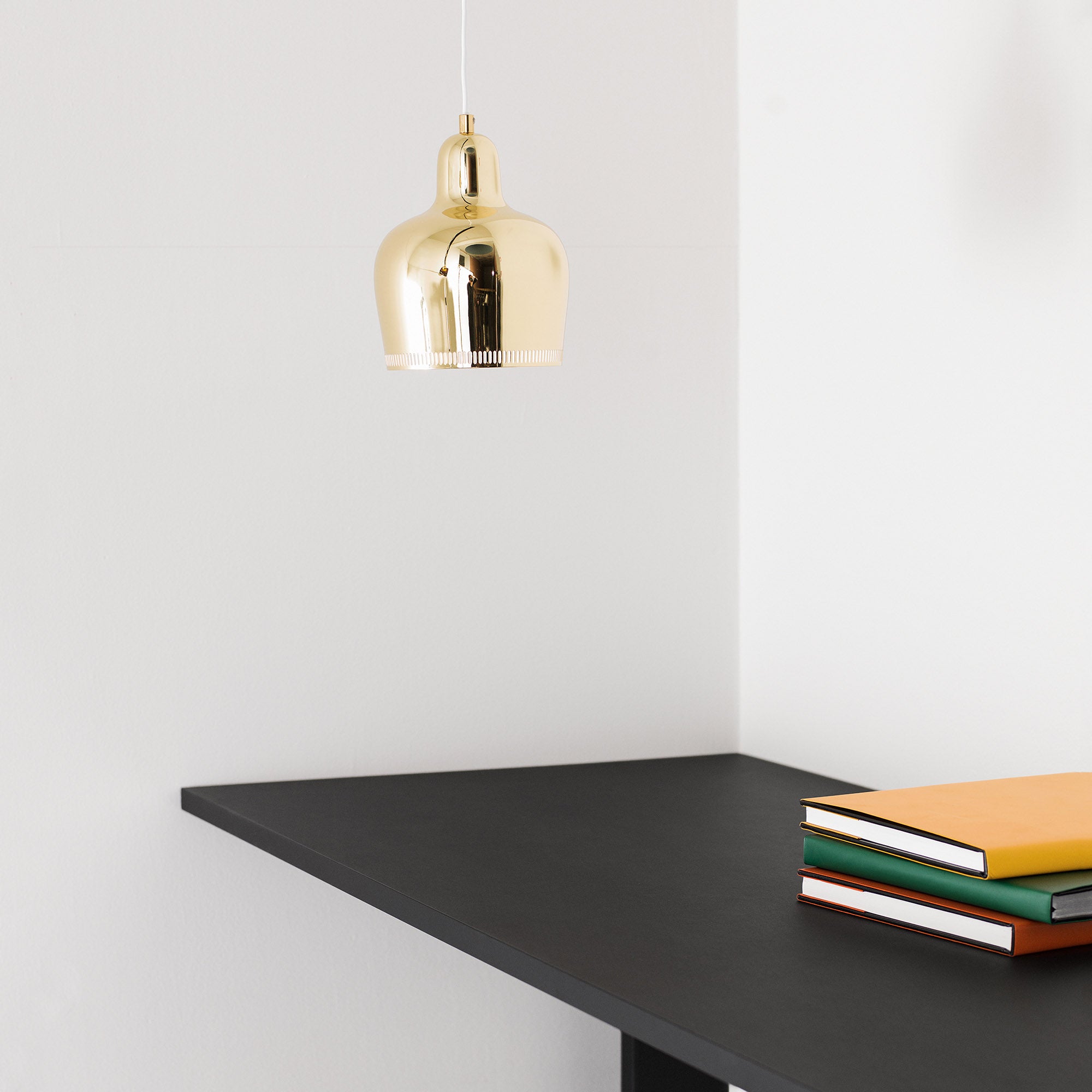 Artek Aalto Golden Bell Brass Pendant Light - 1937 Design