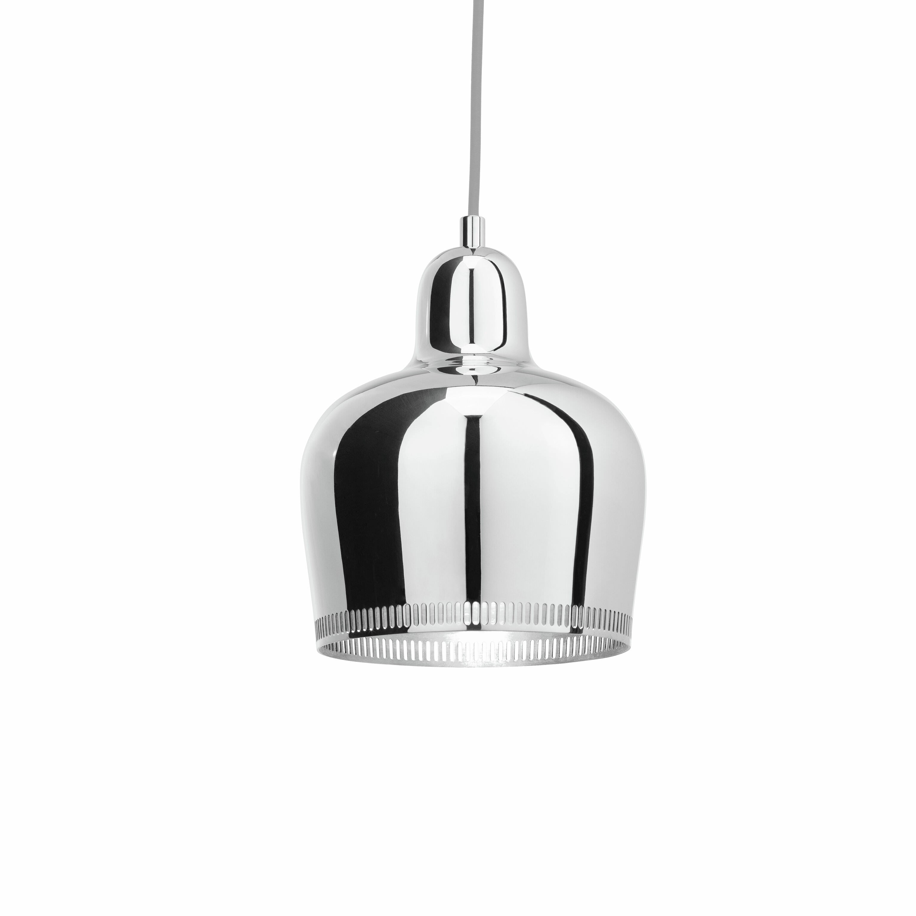 Artek Aalto Golden Bell Pendant Light - Brass, 8" Chrome