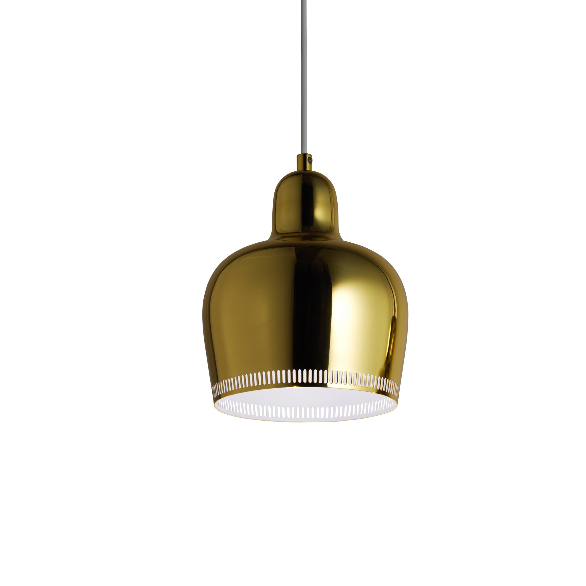 Artek Aalto Golden Bell Pendant Light - Brass, 8" Chrome