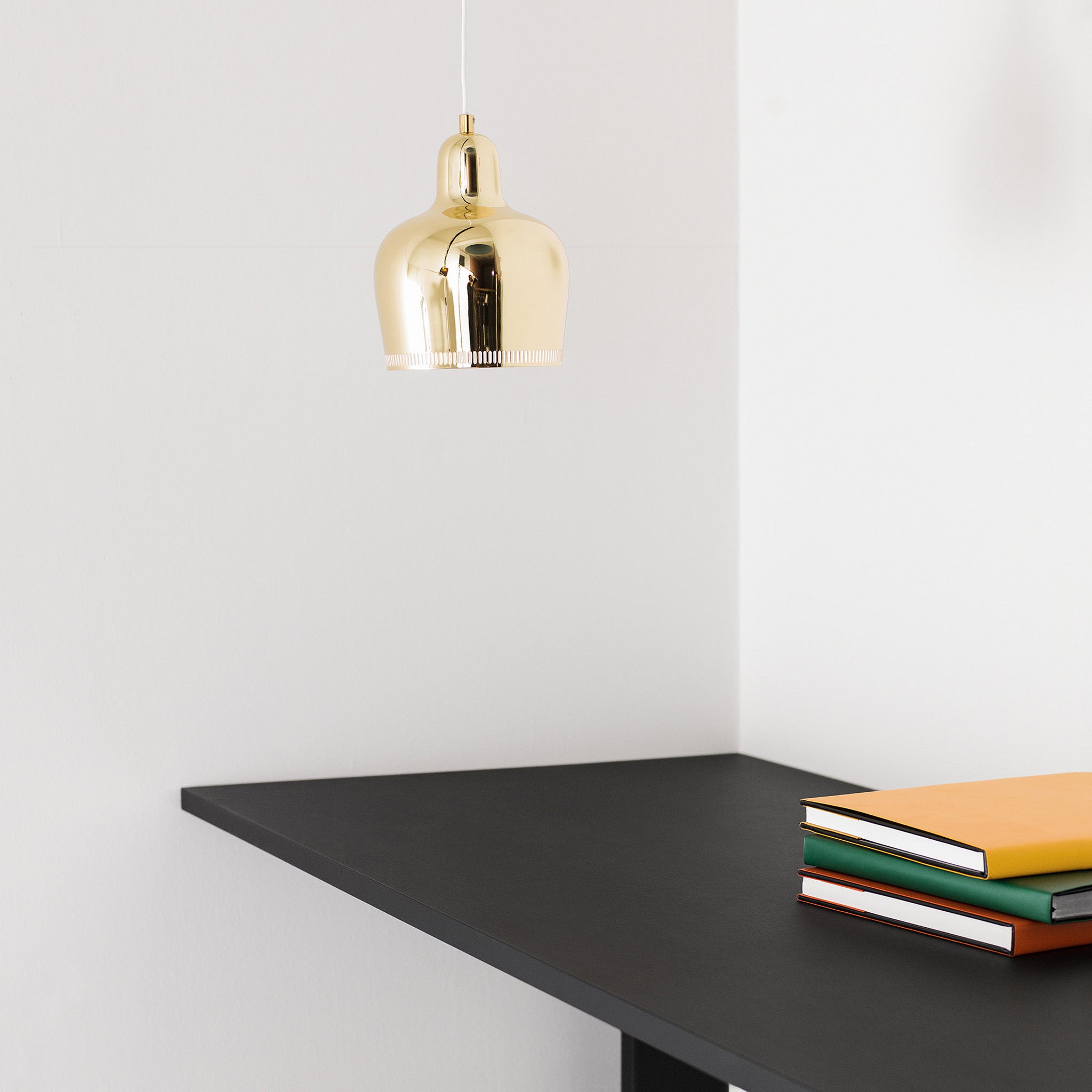 Artek Aalto Golden Bell Pendant Light - Brass, 8" Chrome