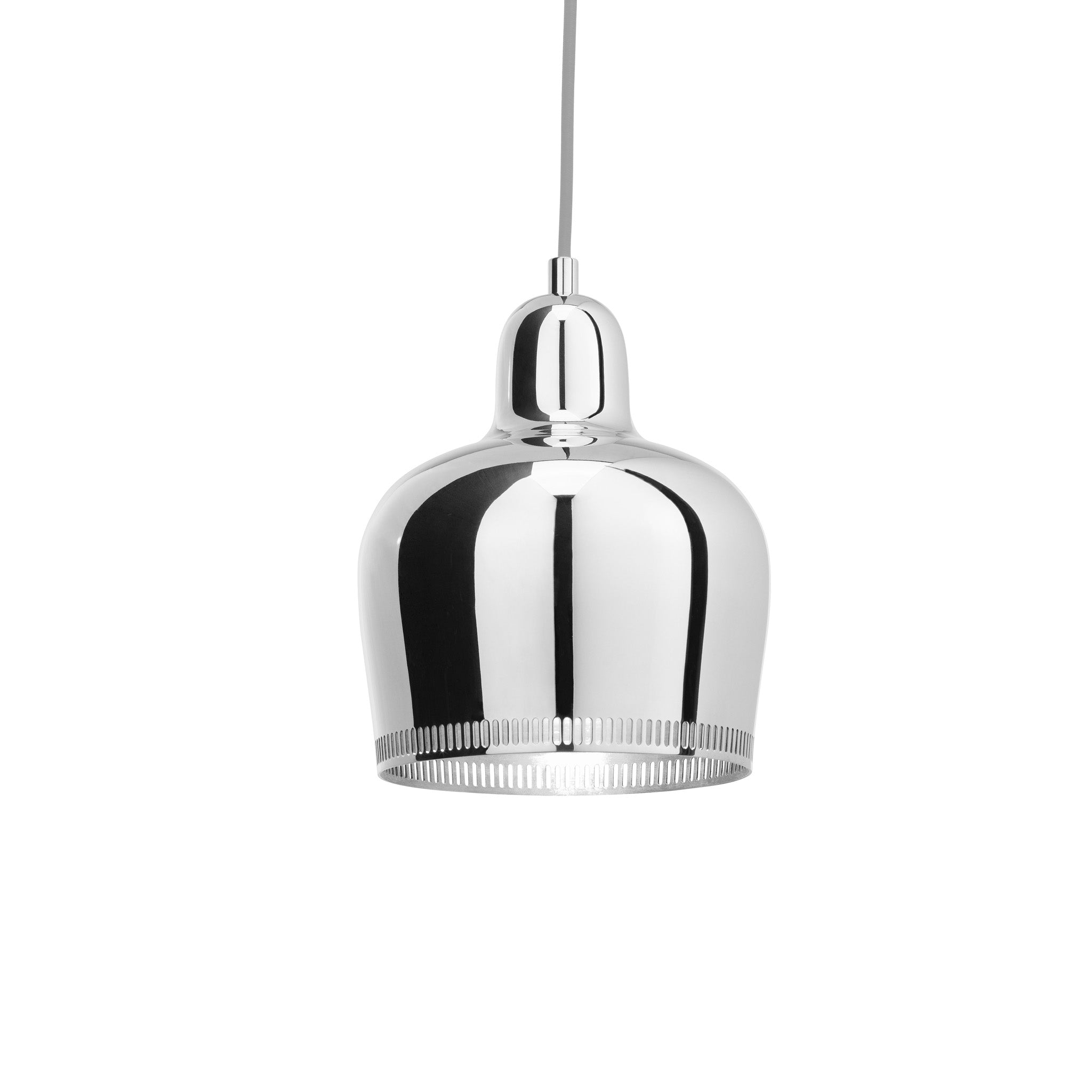 Artek Aalto Golden Bell Pendant Light - Brass, 8" Chrome