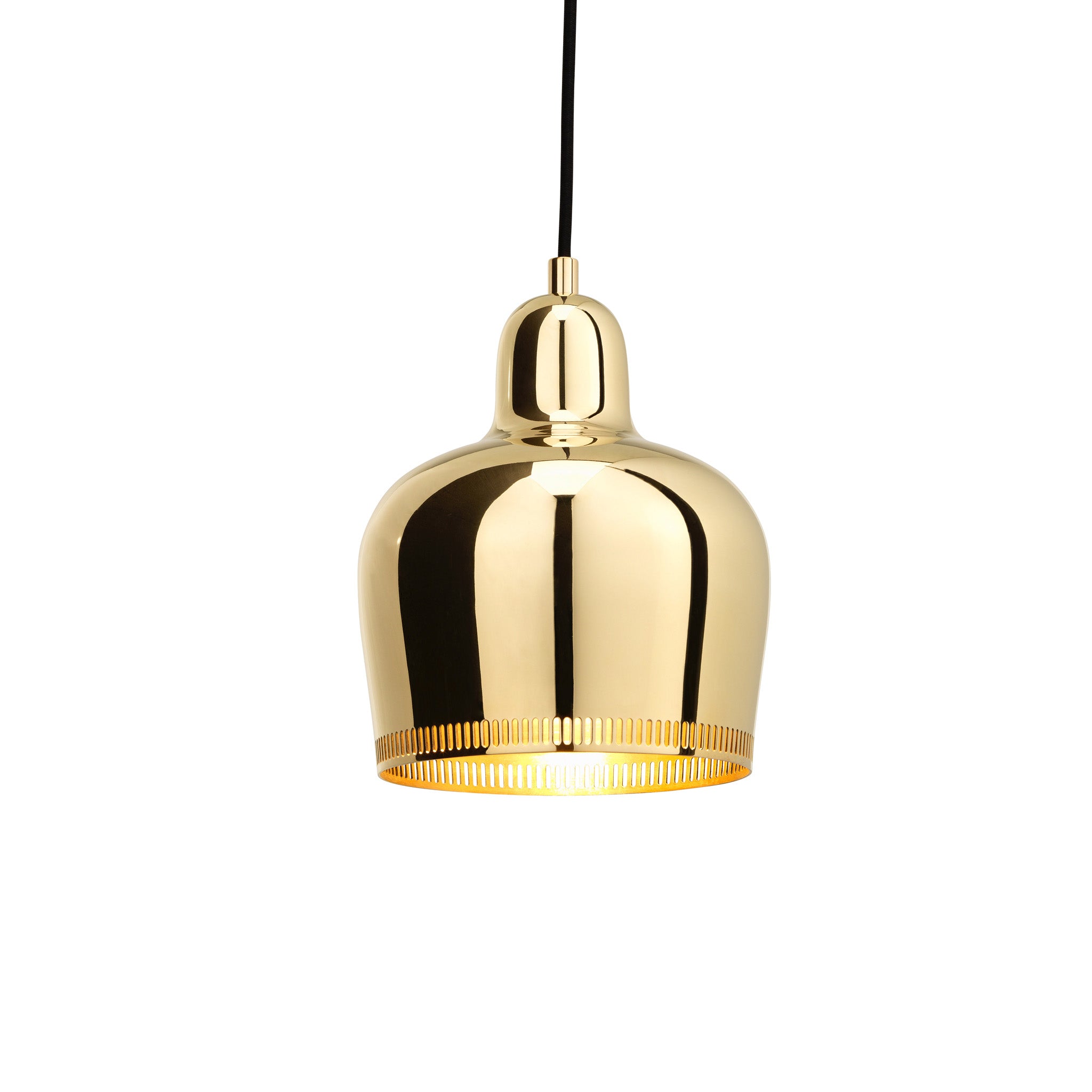 Artek Aalto Golden Bell Pendant Light - Brass, 8" Chrome