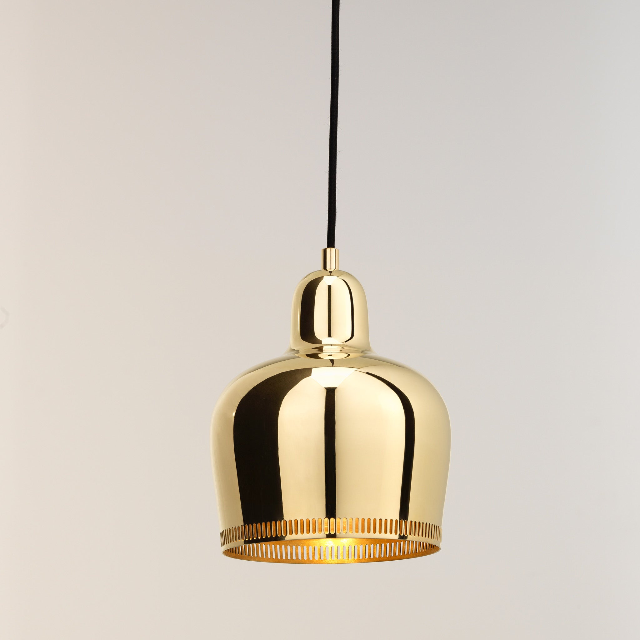 Artek Aalto Golden Bell Pendant Light - Brass, 8" Chrome