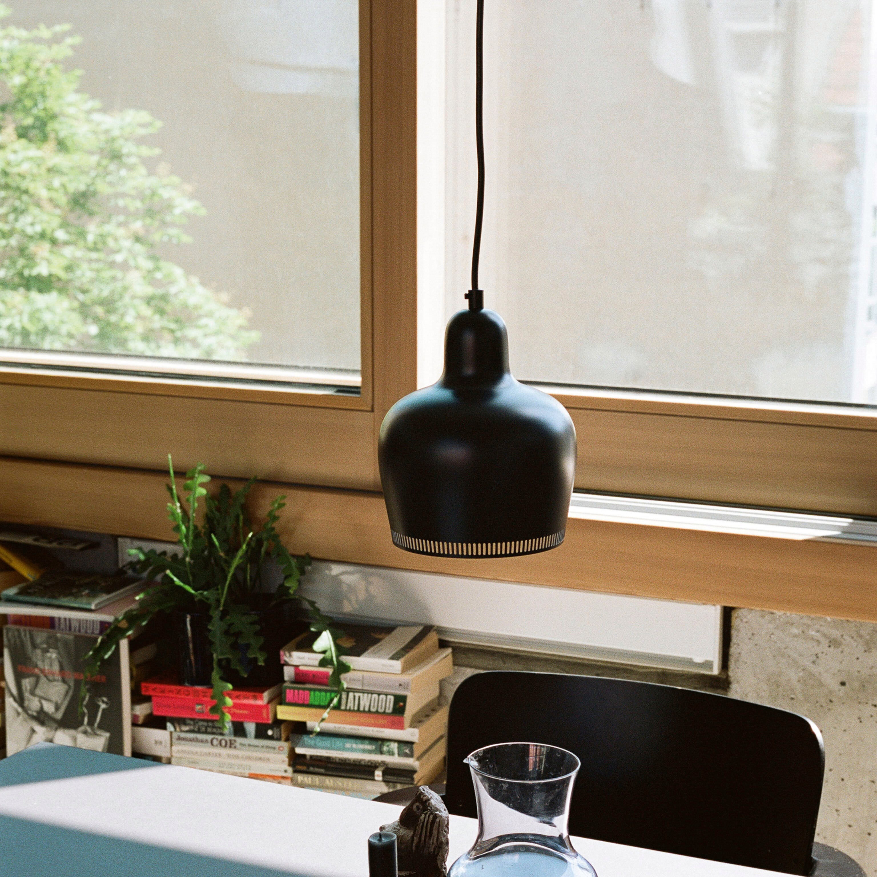 Artek Aalto Golden Bell Pendant Light - Brass & Black Design