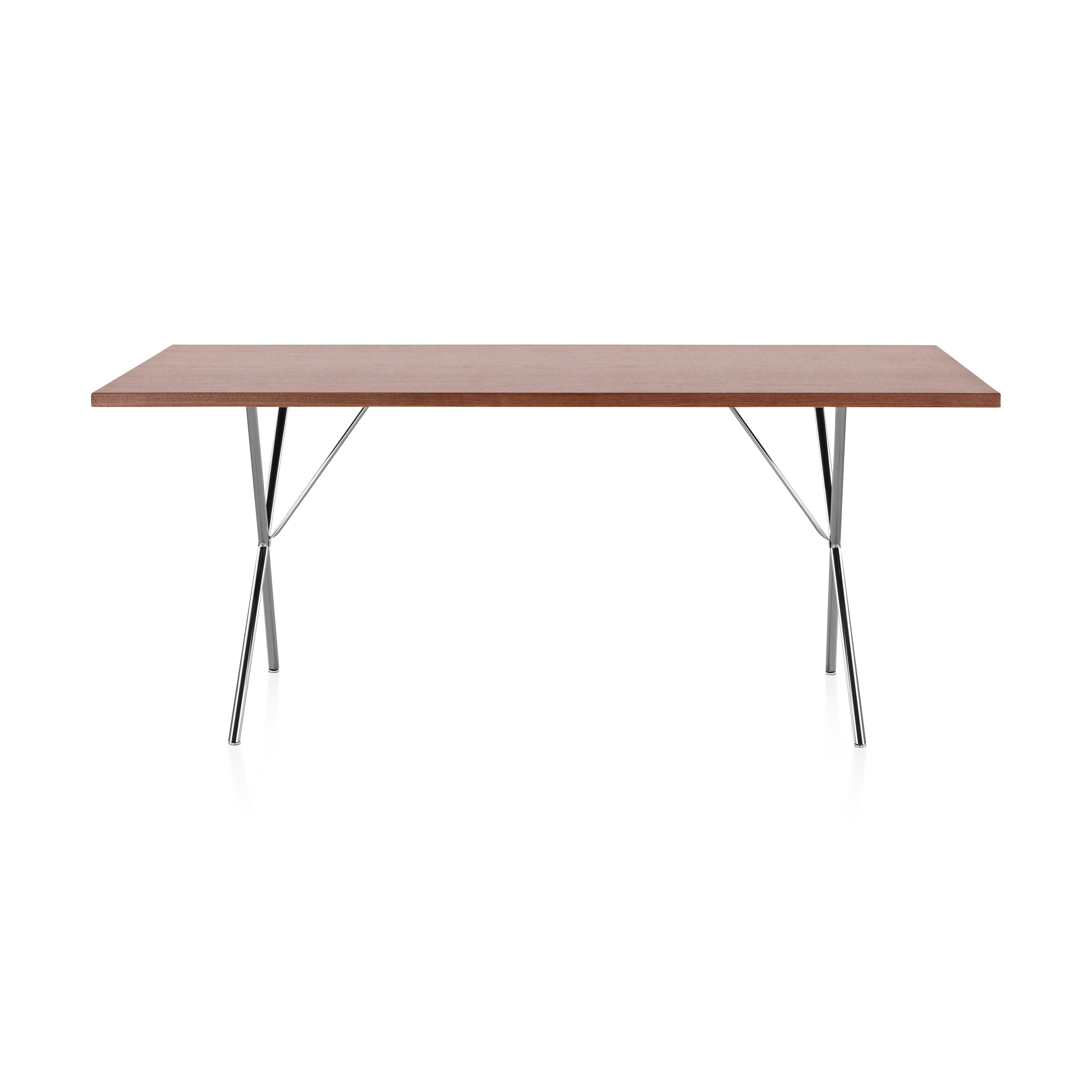 George Nelson X-Leg Walnut Dining Table by Herman Miller