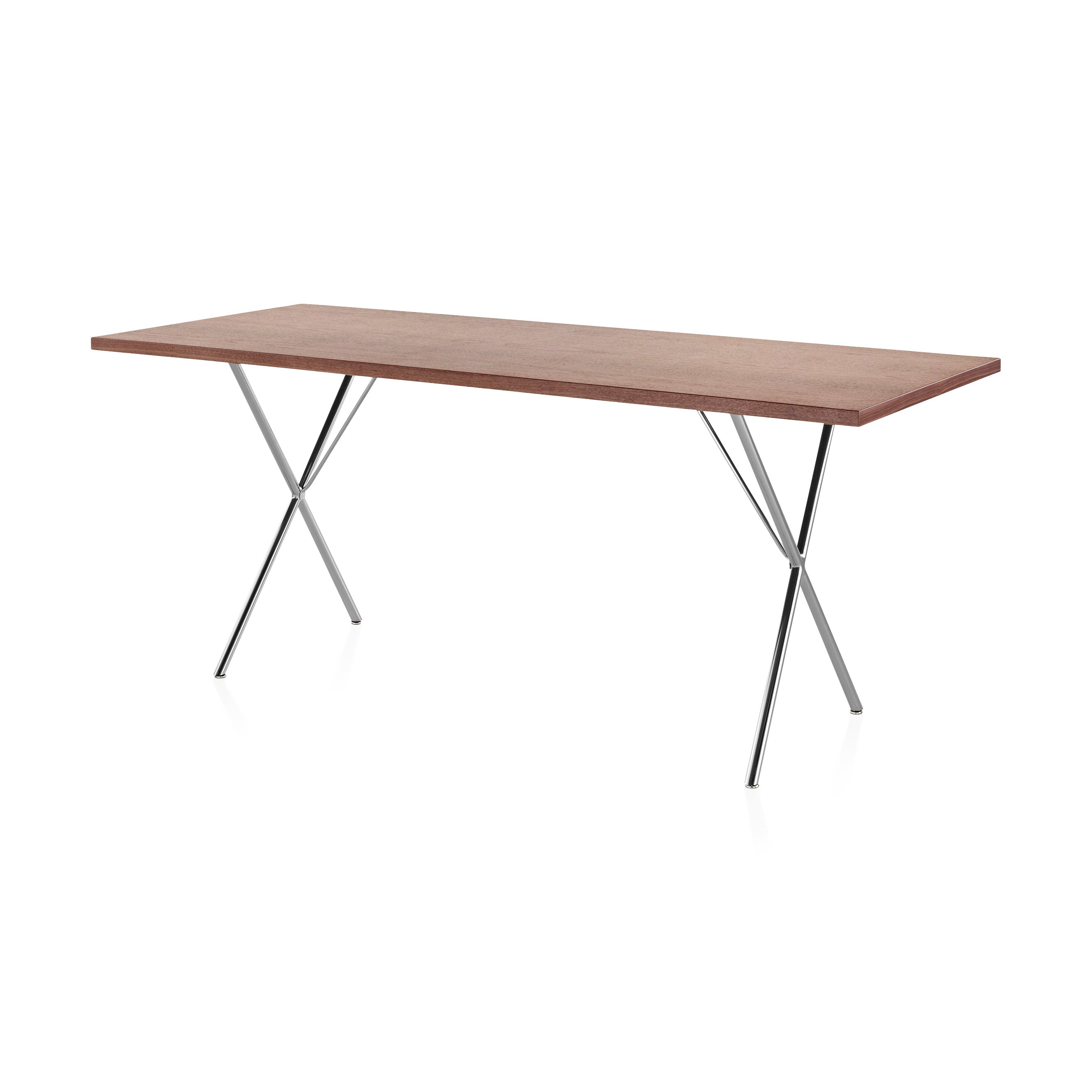 George Nelson X-Leg Walnut Dining Table by Herman Miller
