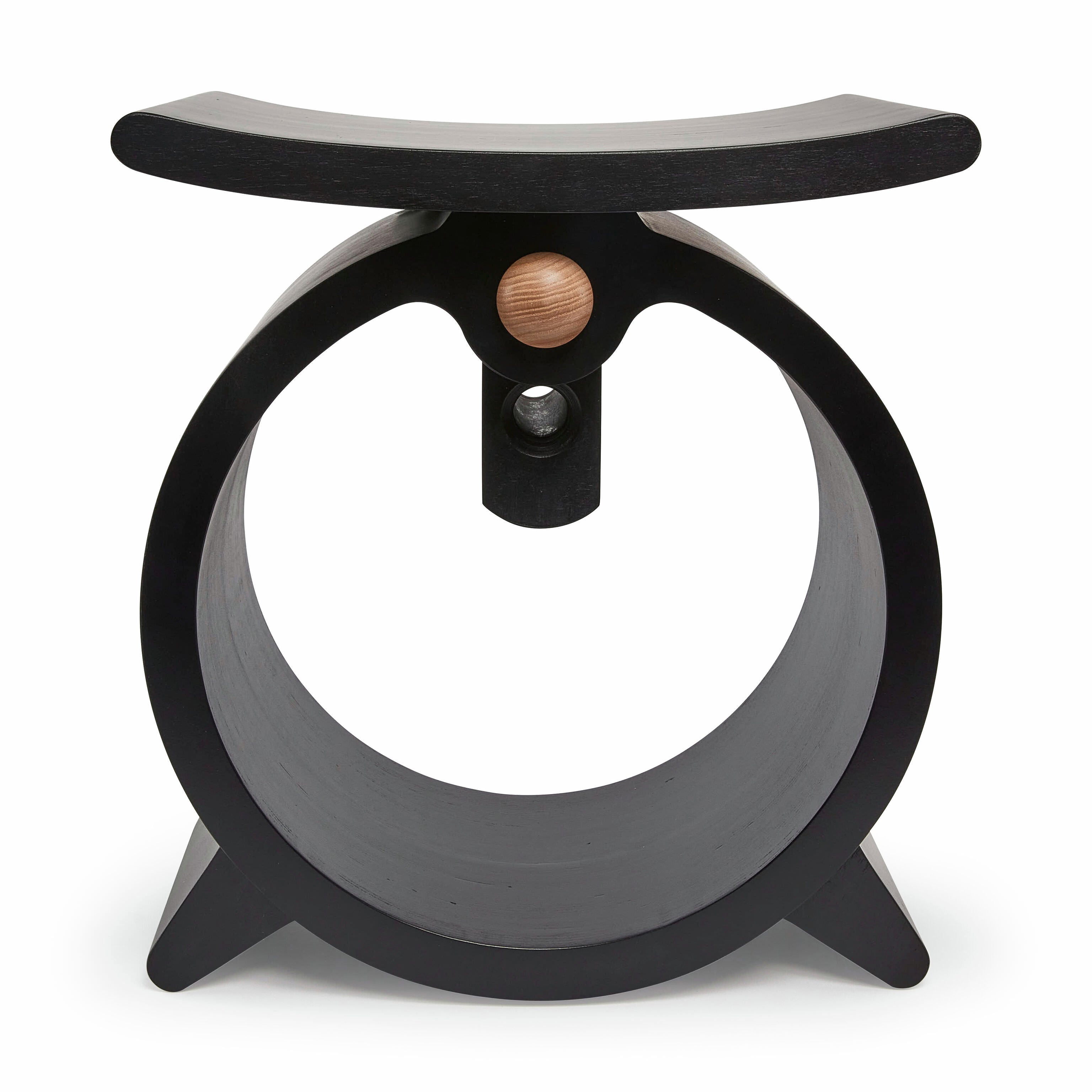 Modern Ashanti Stool - Handcrafted Adjustable Wooden Seat by Jomo Tariku