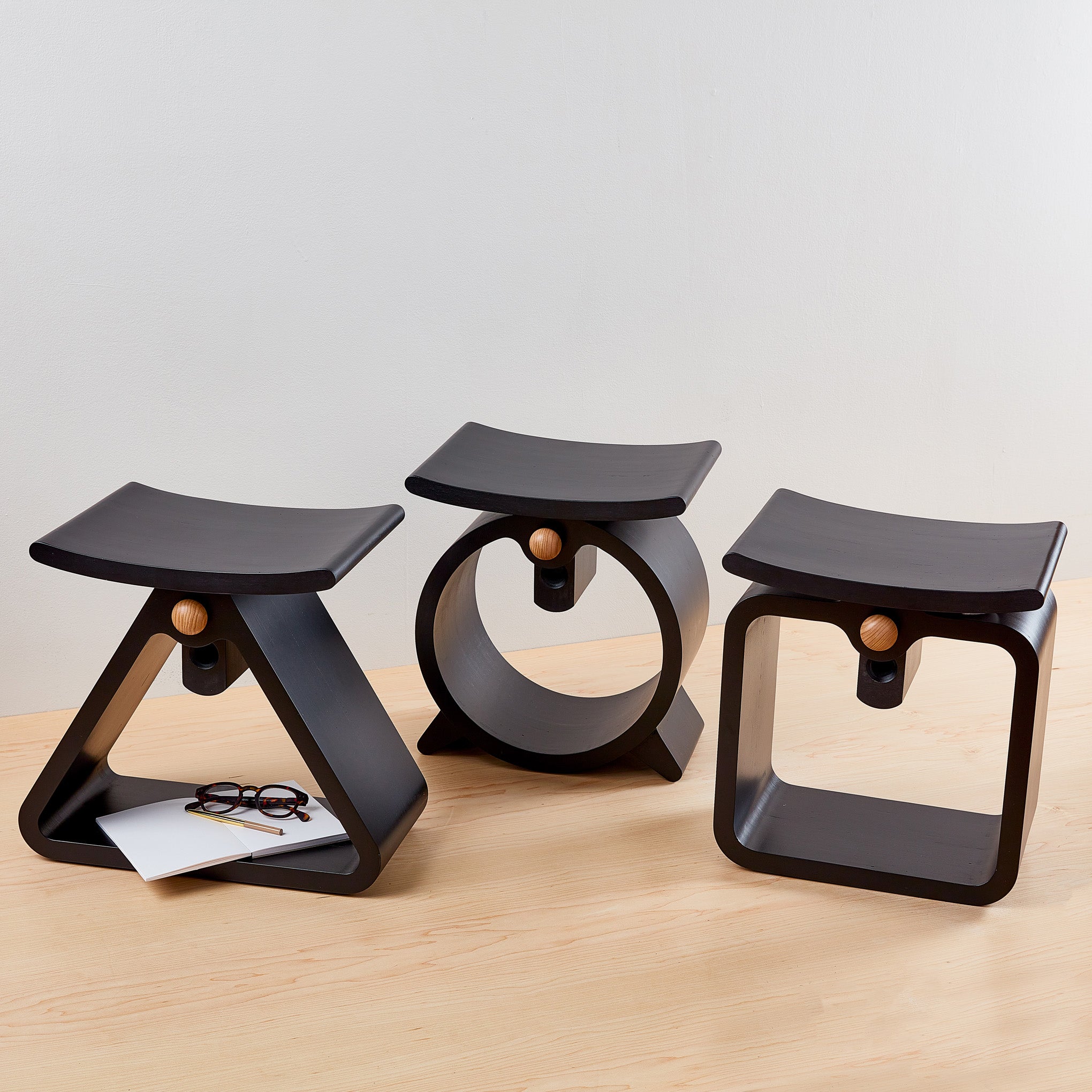 Modern Ashanti Stool - Handcrafted Adjustable Wooden Seat by Jomo Tariku